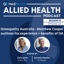 Osteopathy Australia – Matthew Cooper, Osteopath and Director at Osteopathy Australia outlines his experience as an Osteopath and the benefits of joining Osteopathy Australia as a membership body