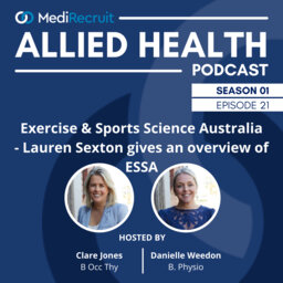 Exercise and Sports Science Australia - Lauren Sexton, Member Development Advisor overviews ESSA as Australia's peak professional body and sole accrediting authority for Exercise Physiologists, what it means to be a member and the many benefits