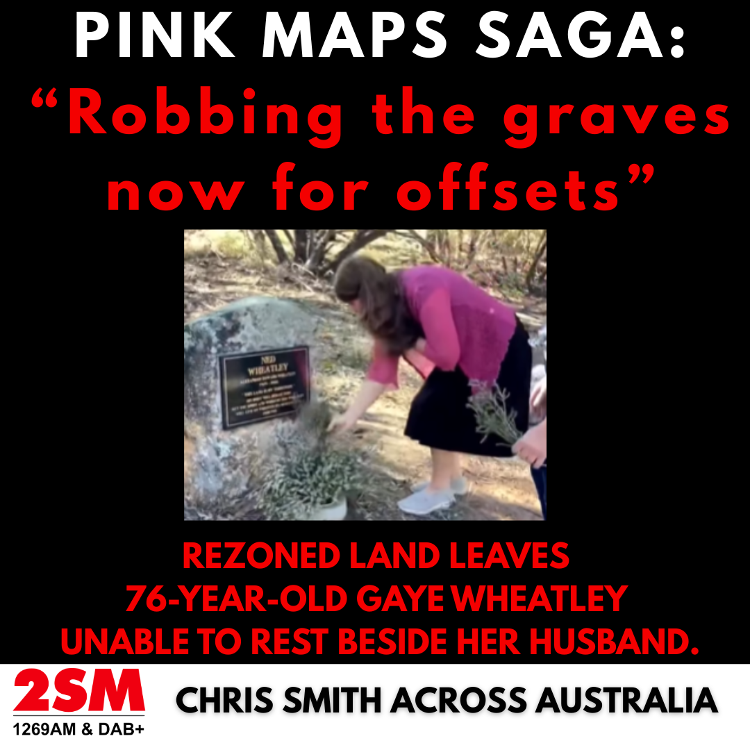 REZONED LAND LEAVES 76-YEAR-OLD GAYE WHEATLEY UNABLE TO REST BESIDE HER HUSBAND.