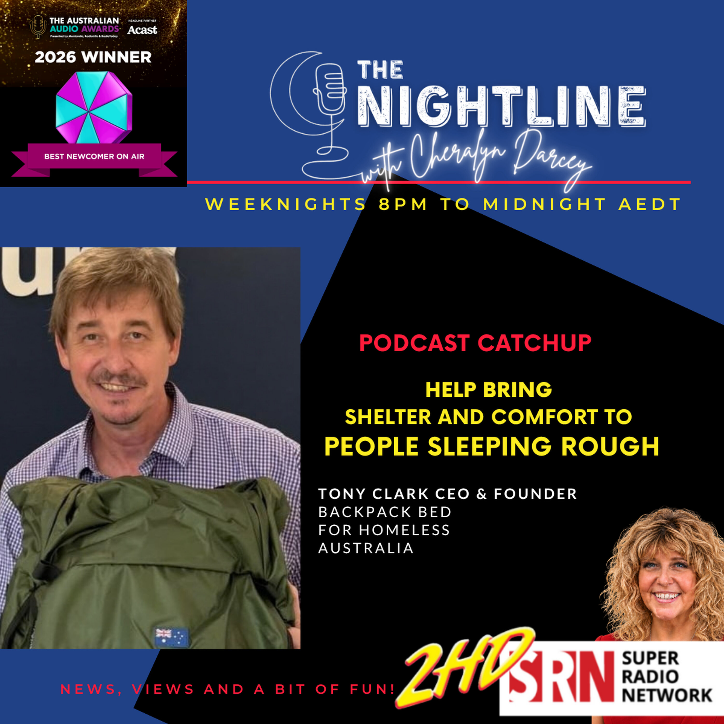 Tony Clark - Backpack Bed for Homeless Australia