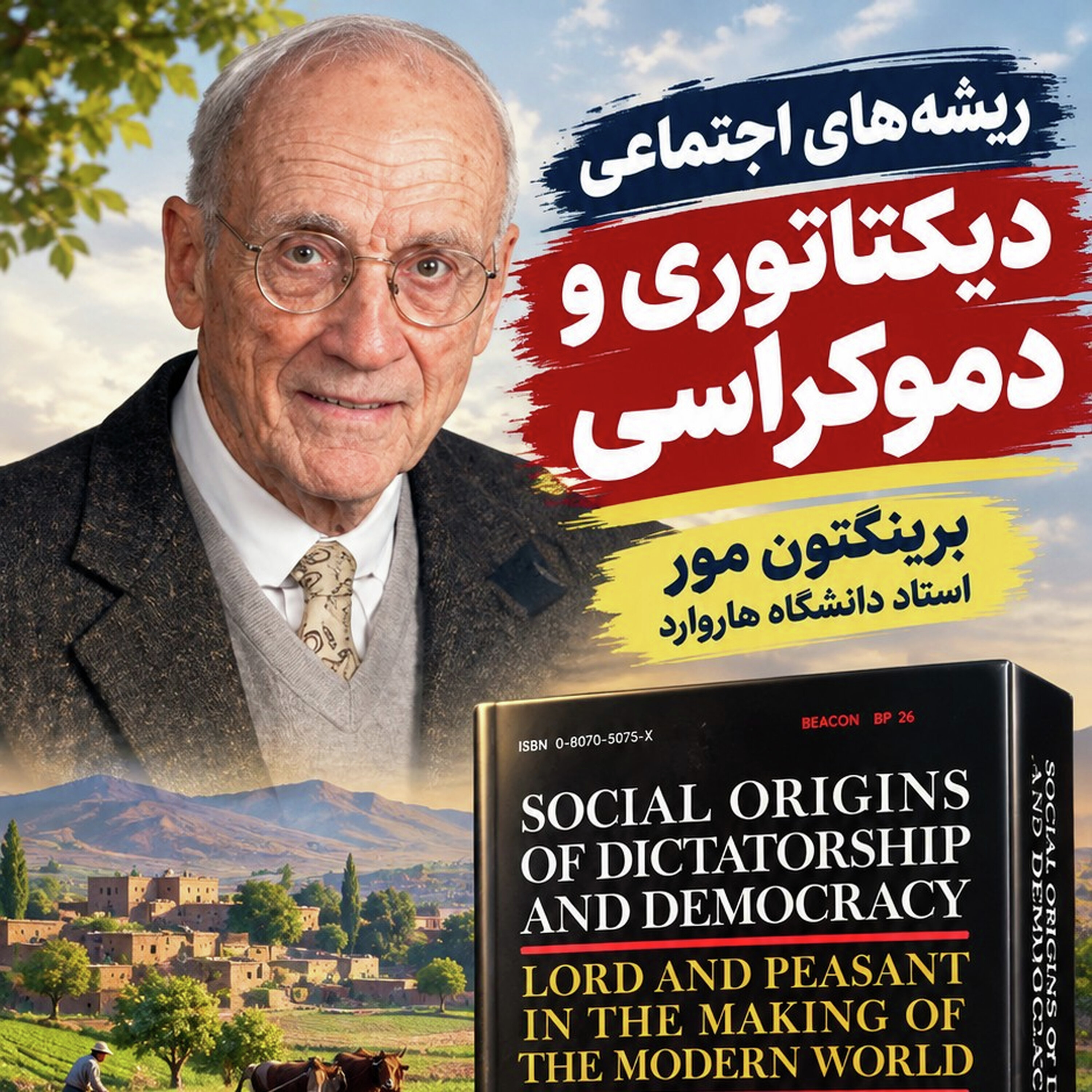 کاور خلاصه صوتی کتاب ریشههای دیکتاتوری و دموکراسی، برینگتون مور در ۵۷ دقیقه