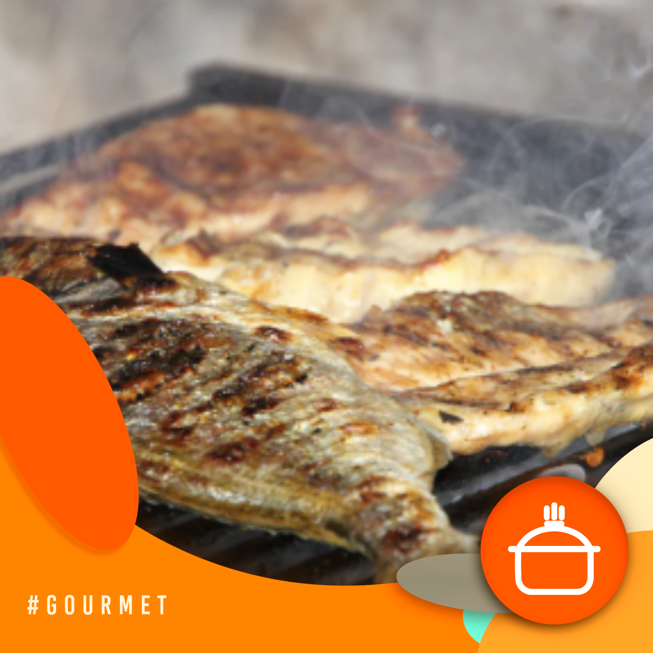 Alvorada Gourmet - Peixe assado na churrasqueira 