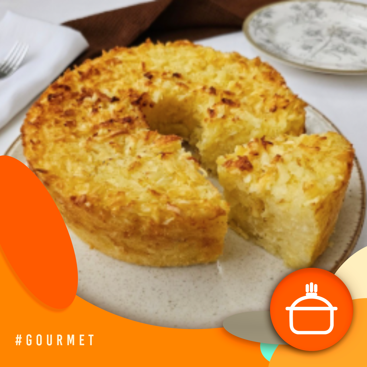 Alvorada Gourmet - Bolo de mandioca com coco e maracujá