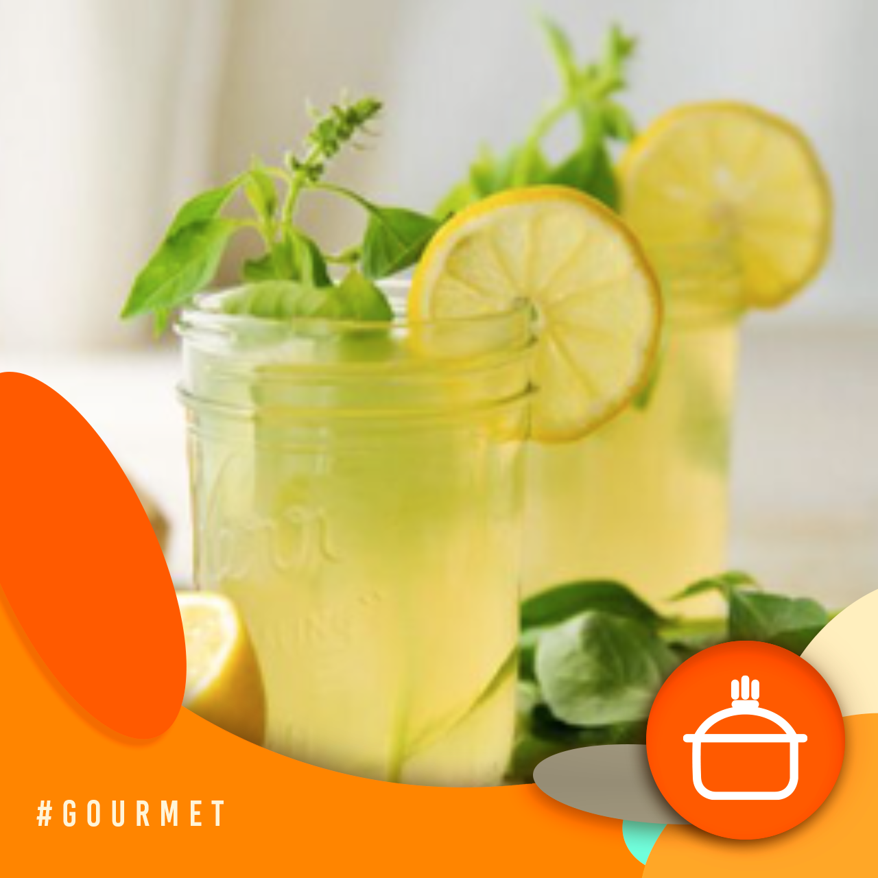 Alvorada Gourmet - Limonada de hortelã com gengibre