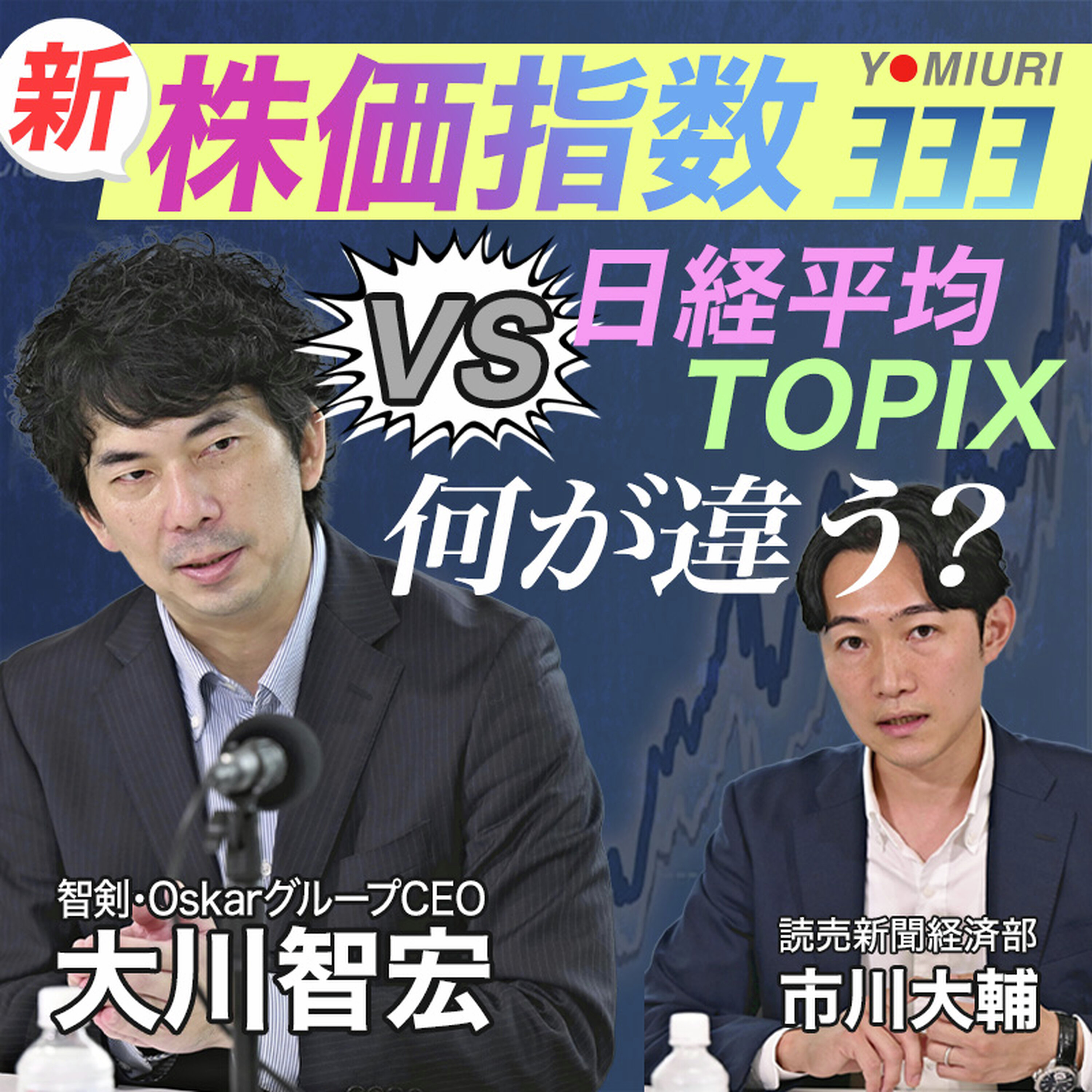 【大川智宏さんが解説】読売333 vs 日経平均・東証株価指数(TOPIX)/株価指数の違いとは?/ハイテク株相場で上がる?下がる?/内需系・中小型株の強み/かしこいNISA/資産防衛の分散投資
