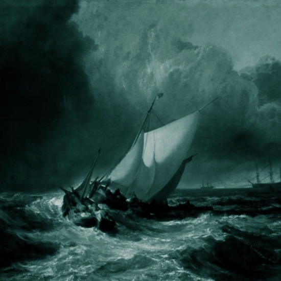 צייר קשור לתורן: ויליאם טרנר בלב הסערה