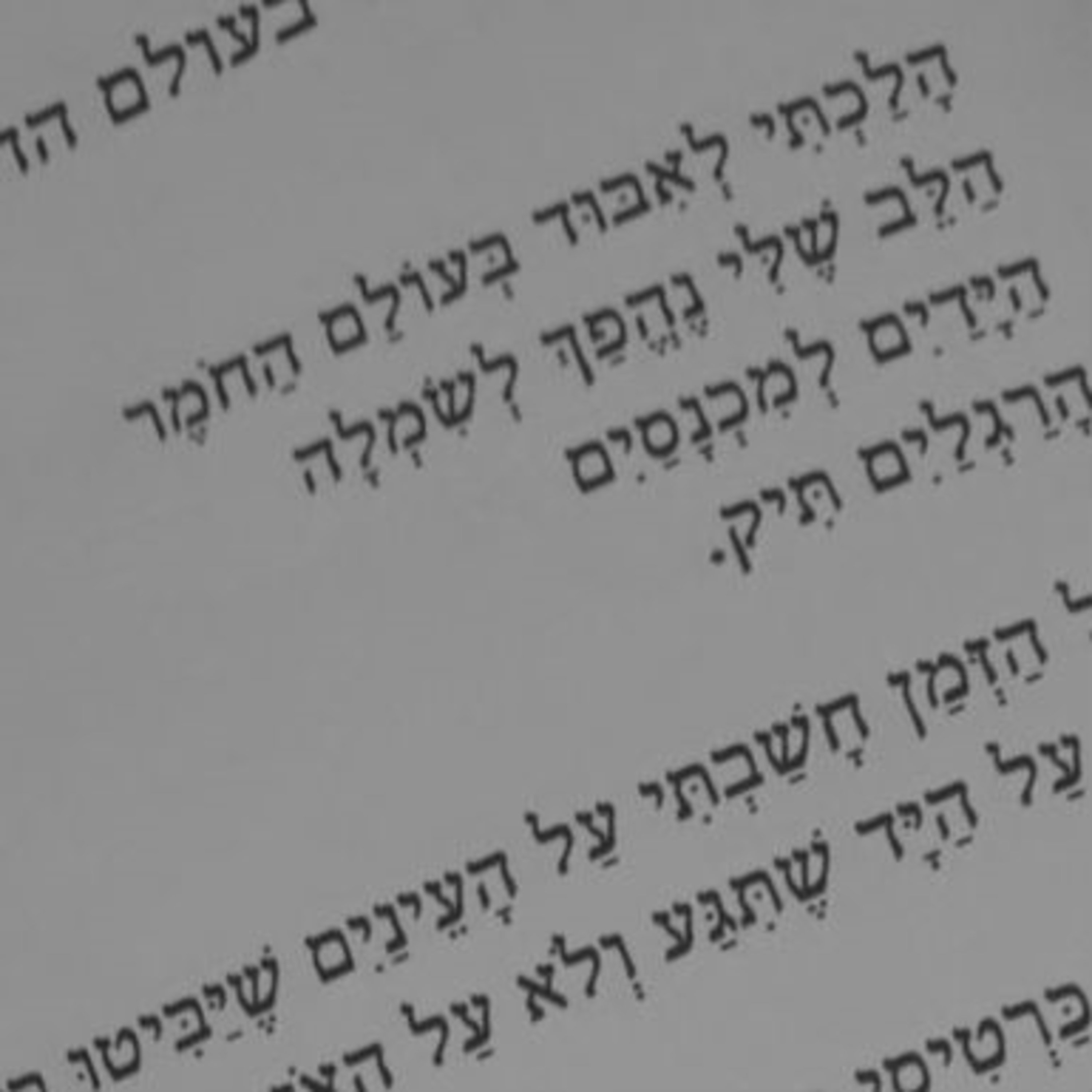 "הלכתי לאיבוד בעולם החומר" "הלכתי לאיבוד בעולם החומר"