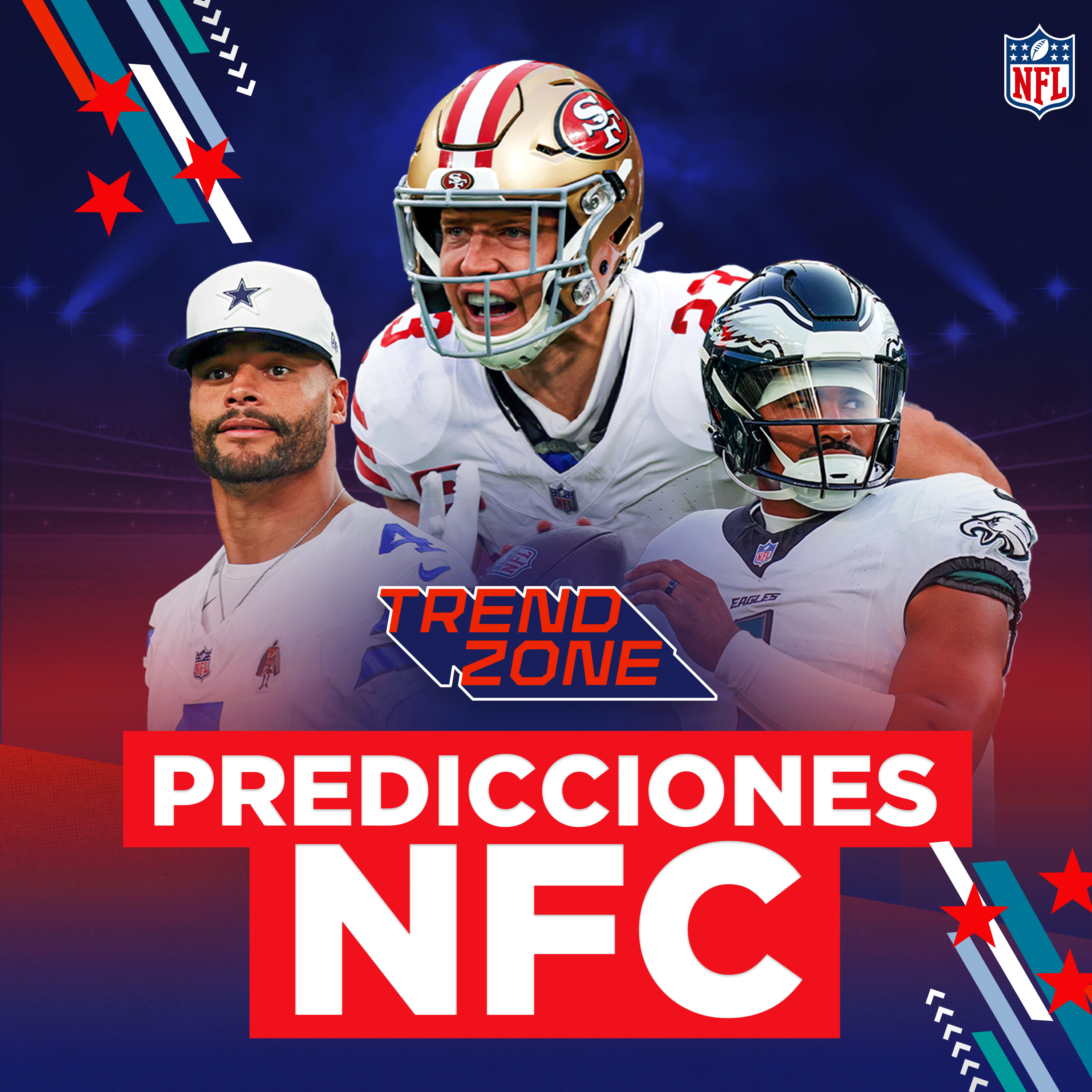 Imagen de PREDICCIONES NFC: Niners, Eagles y Lions EN PROBLEMAS; Dallas, SORPRENDERÁ; ¿Este es el año de Packers?