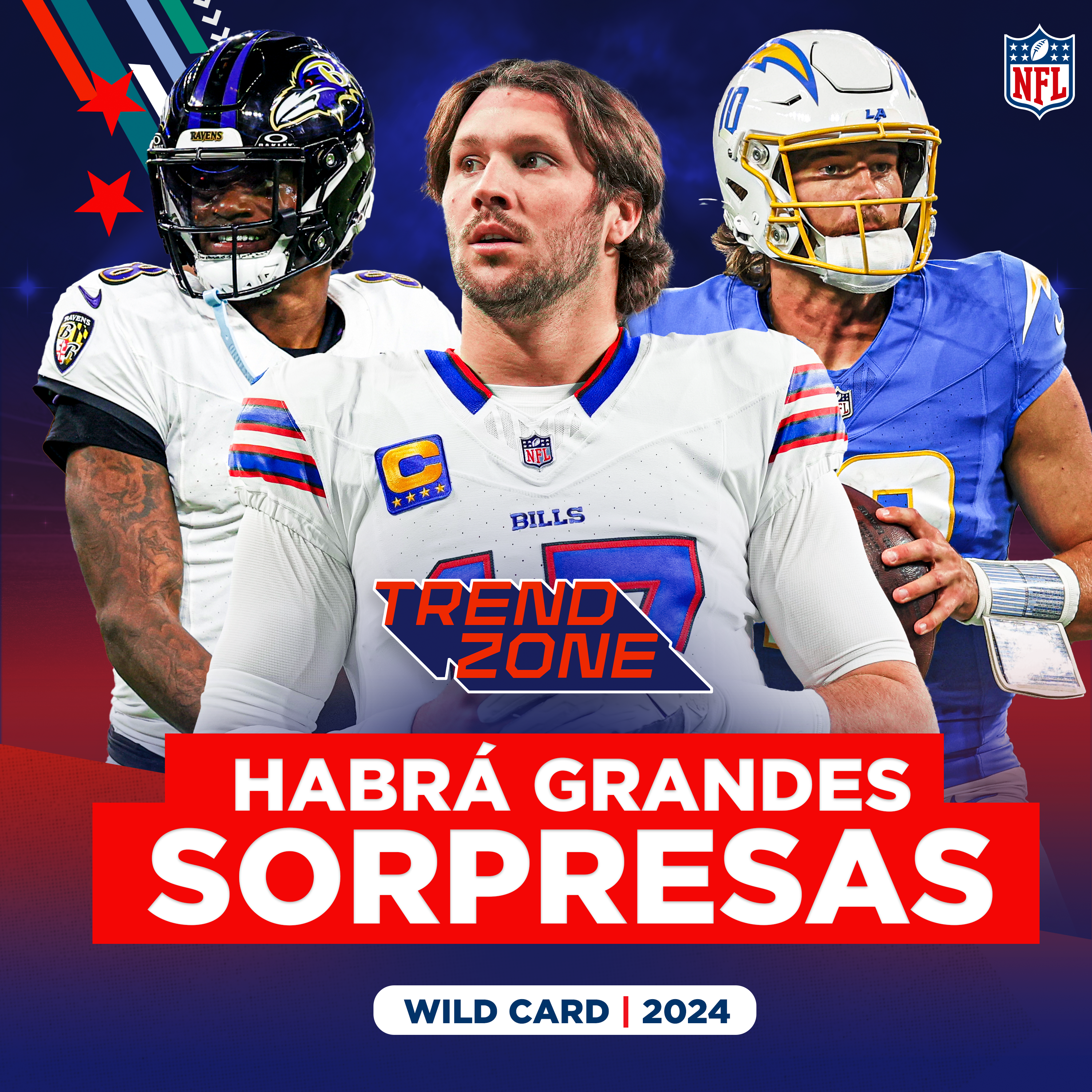 Imagen de Playoffs AFC, Allen y Bills deben CUIDARSE; Lamar CON TODO ante la D de Steelers; Chargers, SORPRENDERÁ