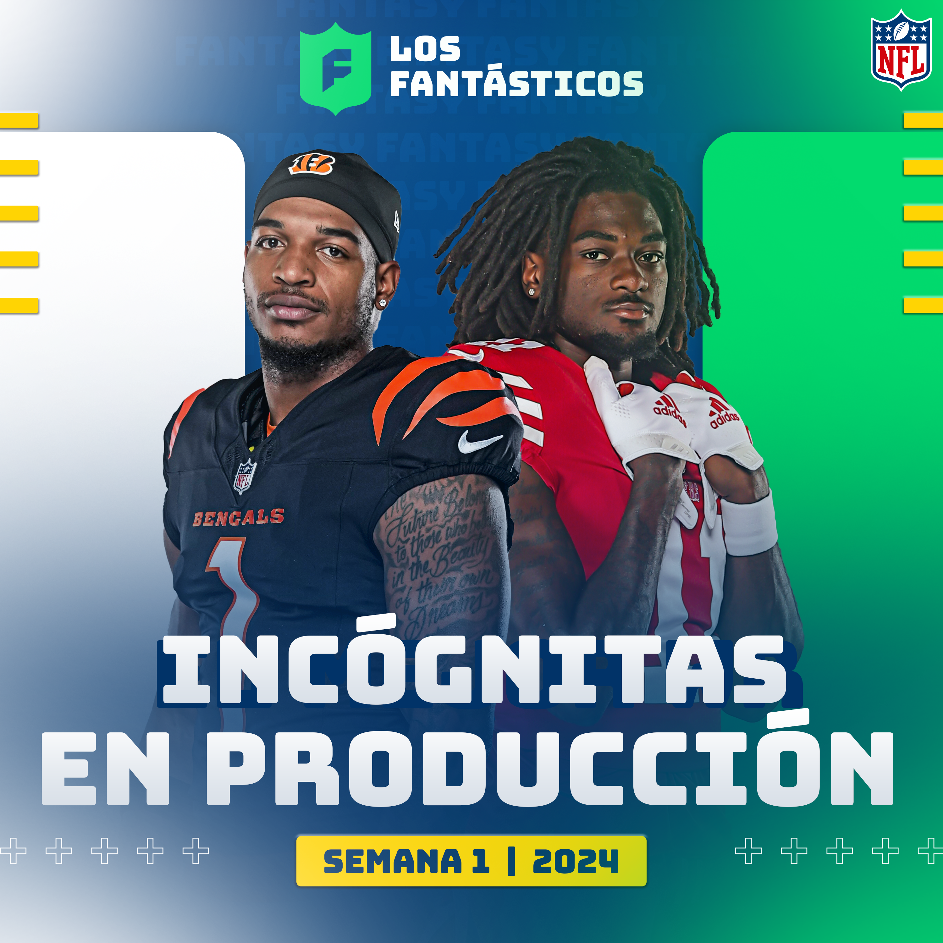 Imagen de ¿Incógnita en producción en dos WRs de élite? Semana 1 Fantasy Football