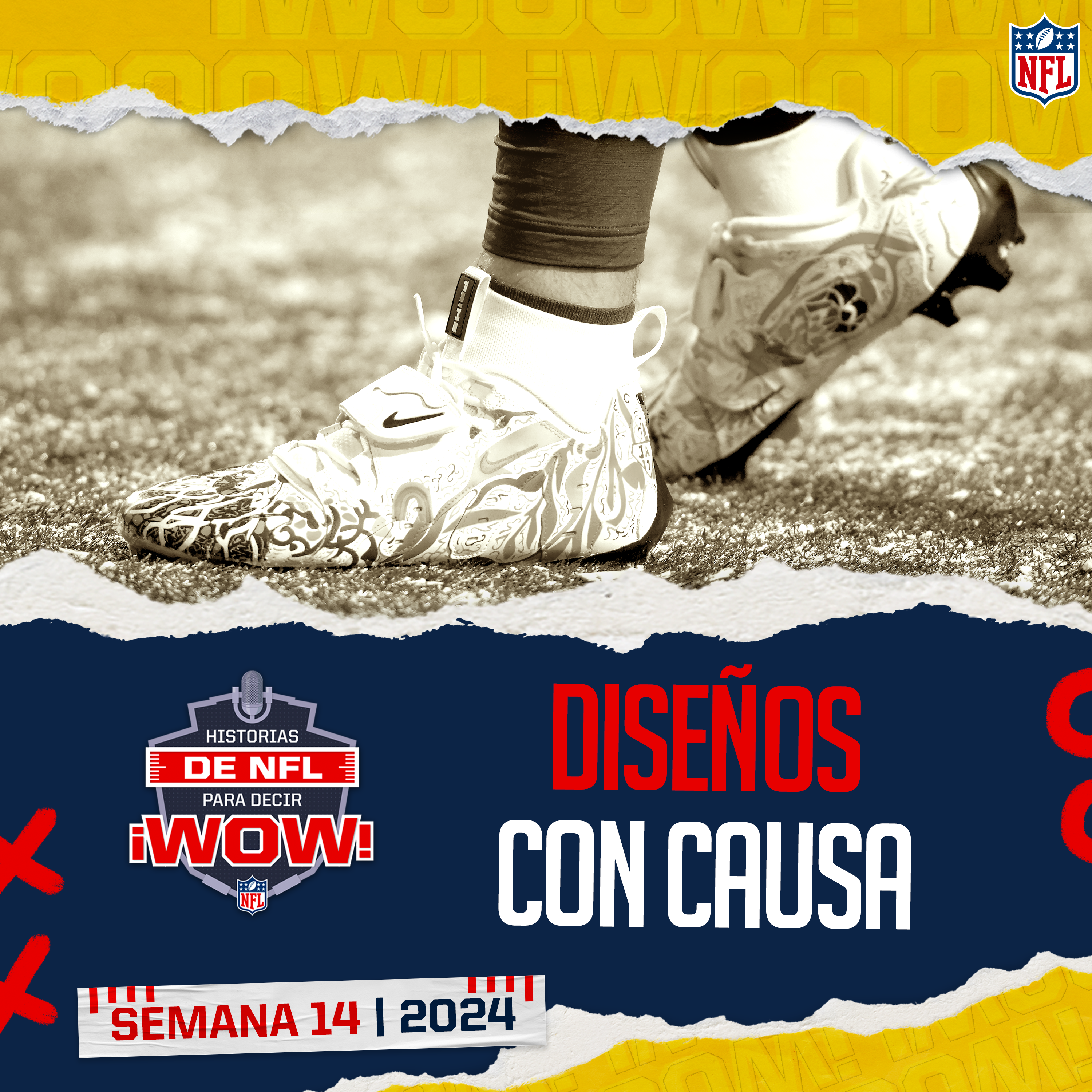 Josh Allen, Maxx Crosby y D.K. Metcalf diseñan zapatos con IA en My Cause My Cleats episode artwork