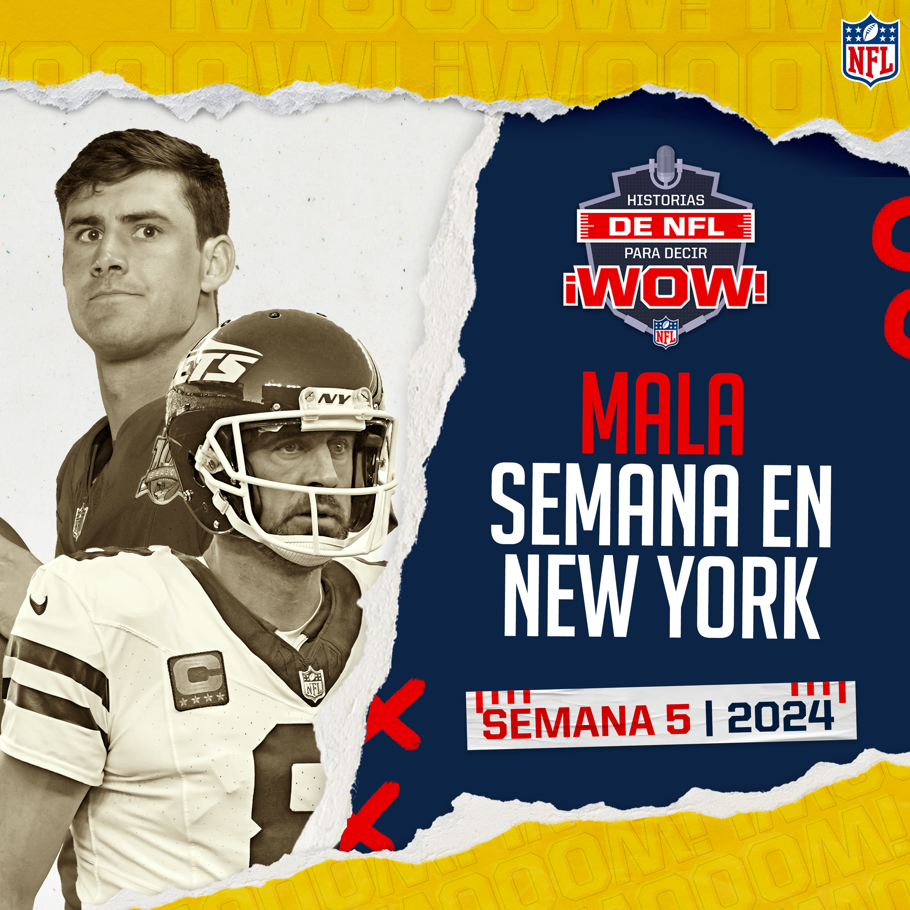 Imagen de Daniel Jones y Aaron Rodgers encabezan la bizarra semana 4 en New York.