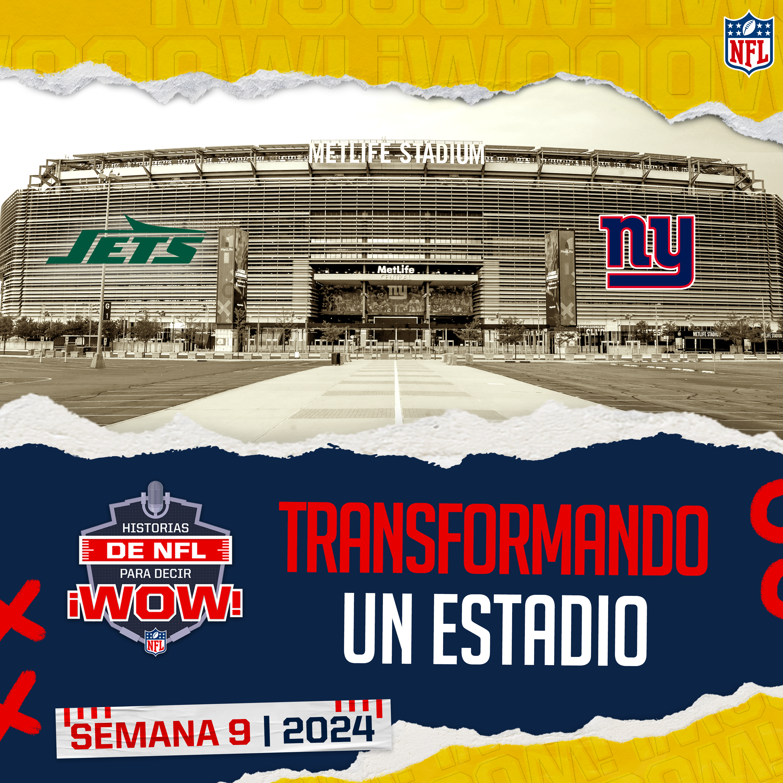 Imagen de Transformando el Metlife Stadium para que Jets y Giants sean locales en la misma semana