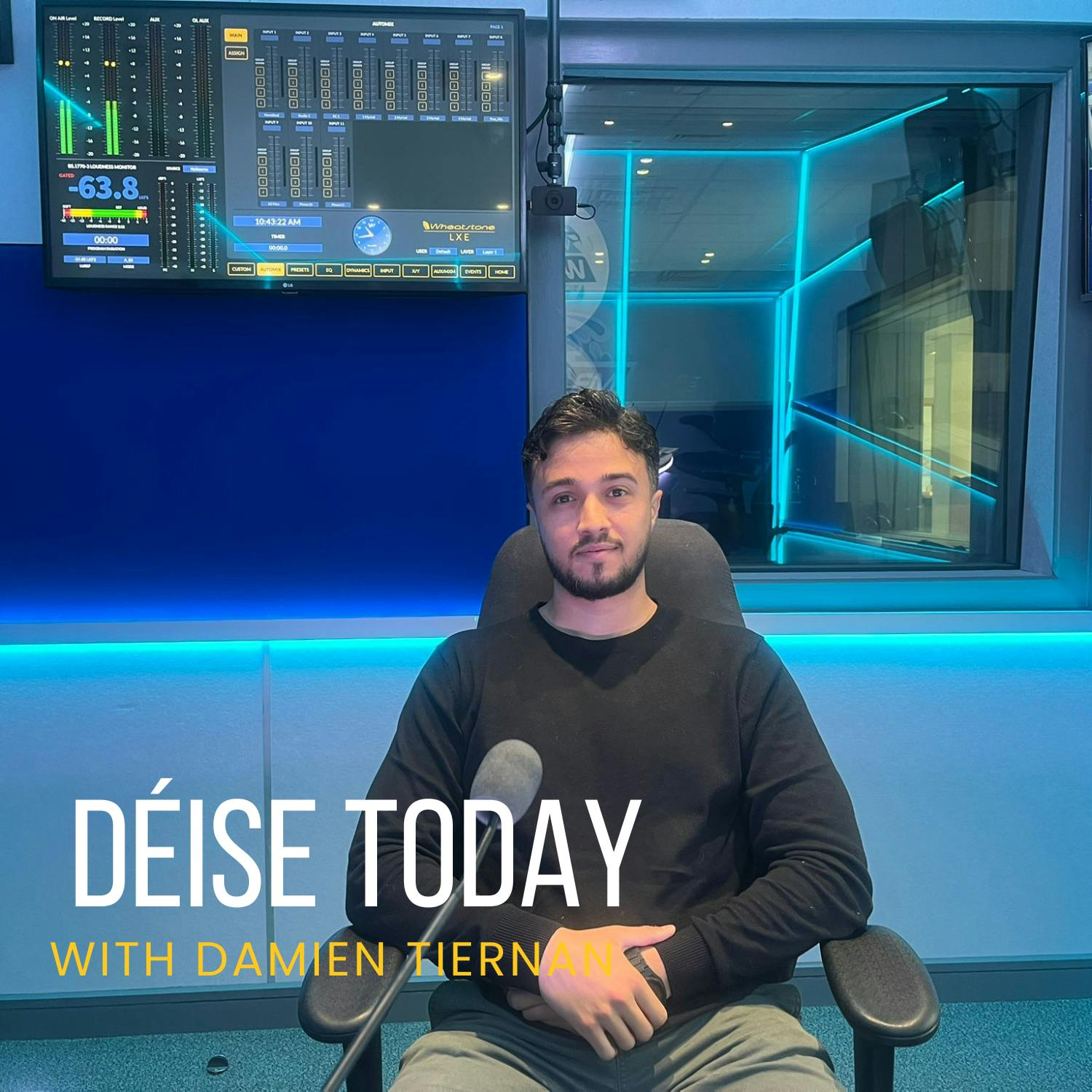 Listen: Momin, young doctor from Gaza, in studio for 'Deise Today' episode artwork