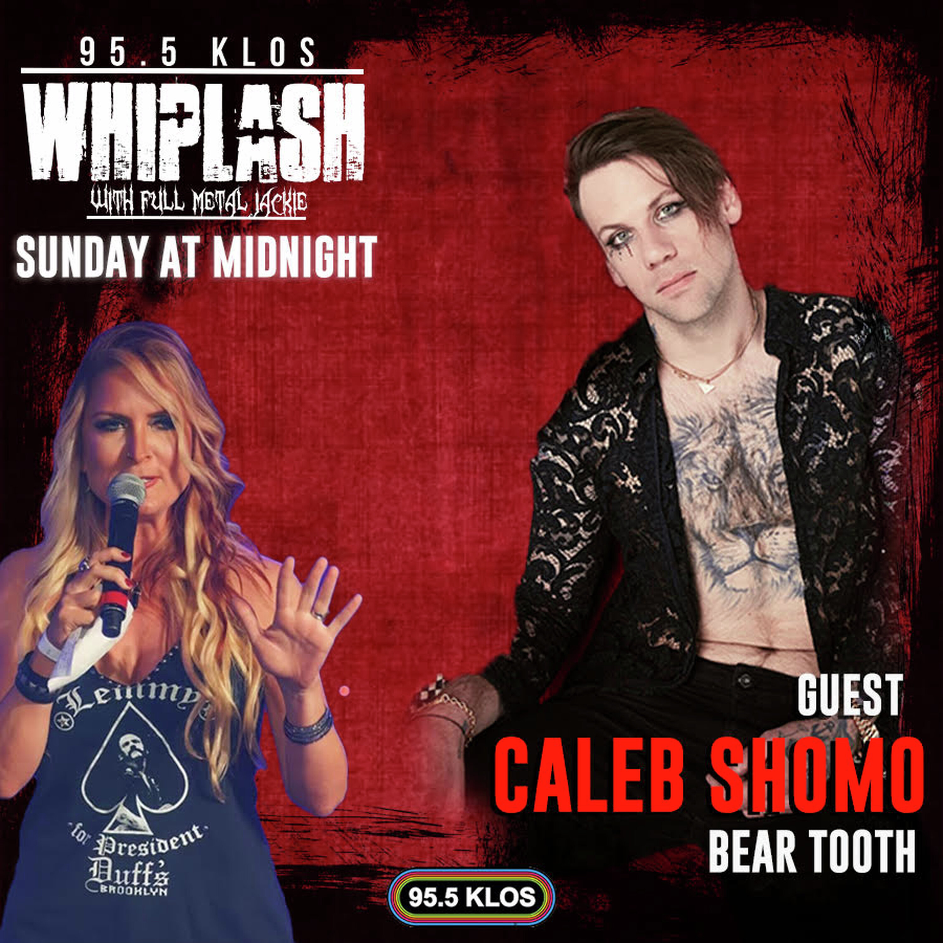 Caleb Shomo of Beartooth on Whiplash w/ Full Metal Jackie 3/22/26 episode artwork
