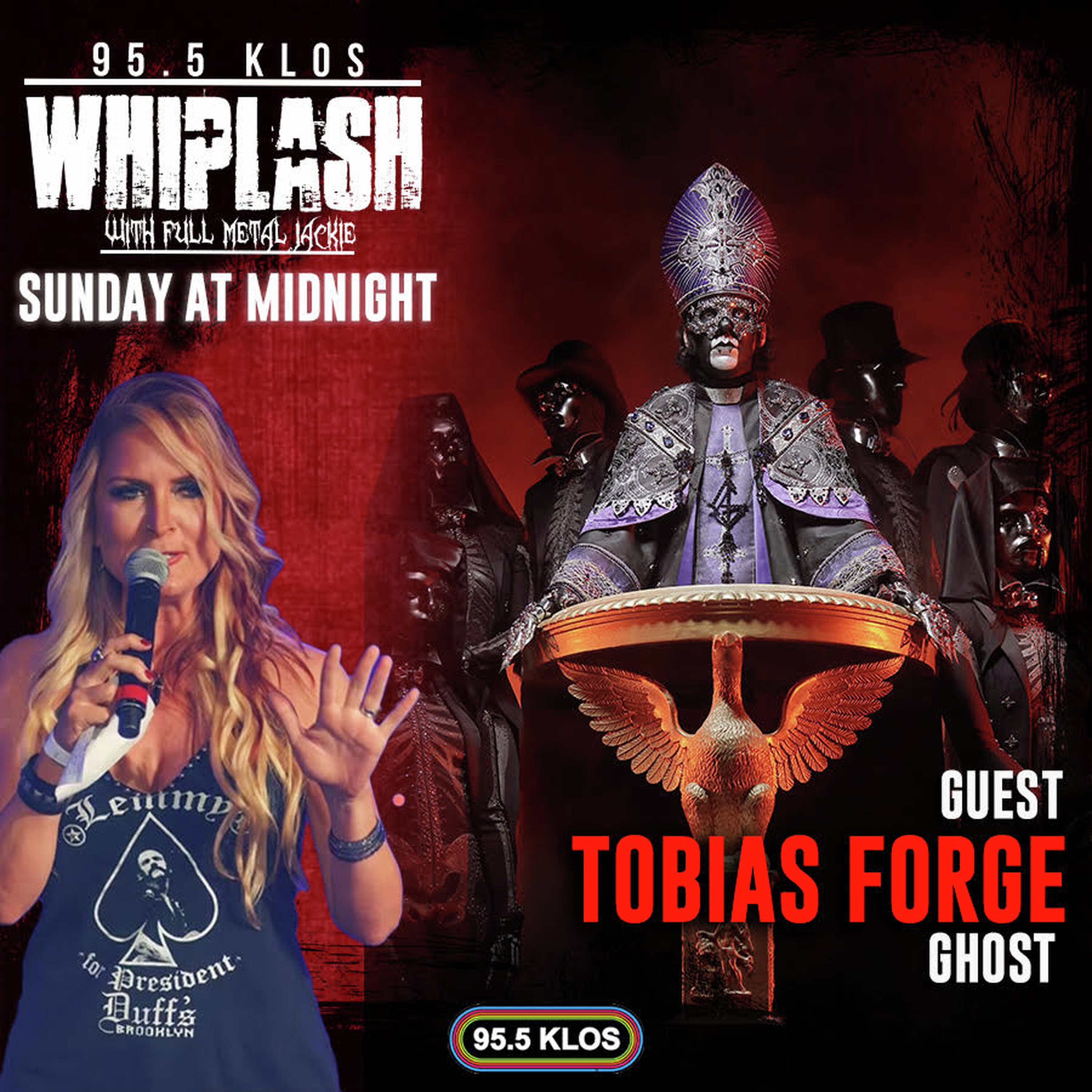 Tobias Forge of Ghost on Whiplash w/ Full Metal Jackie 2/22/26 episode artwork