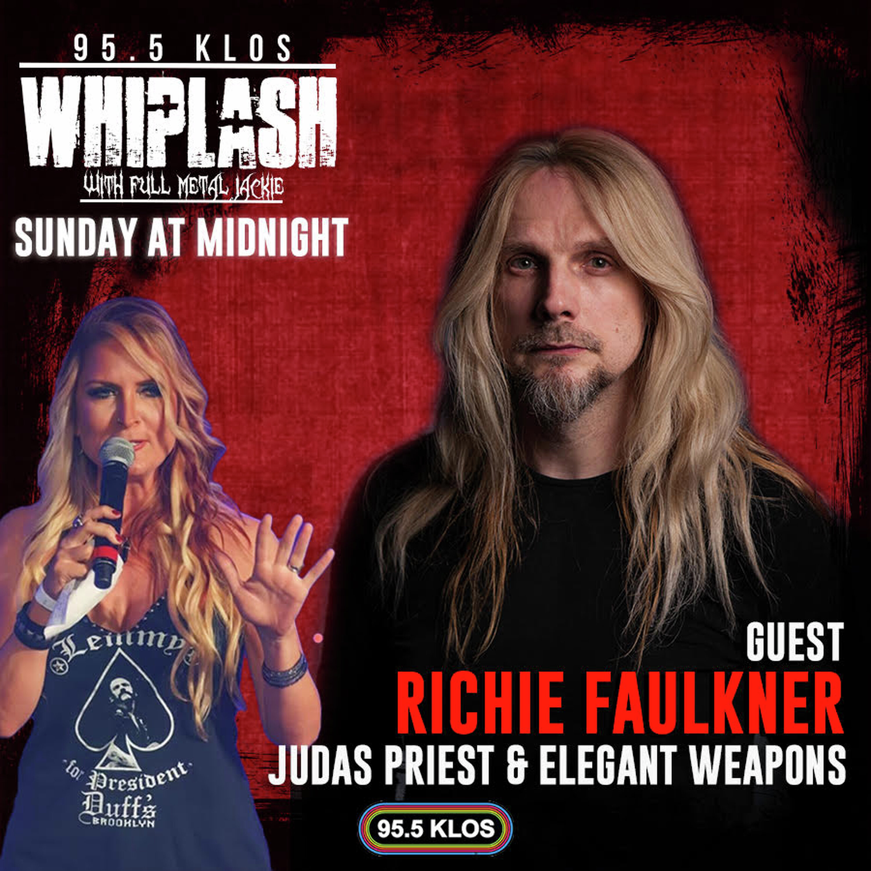 Richie Faulkner of Judas Priest and Elegant Weapons on Whiplash w/ Full Metal Jackie 6/21/26 episode artwork