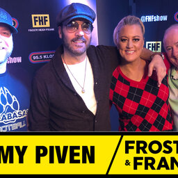 Frosty, Heidi and Frank with guest Jeremy Piven