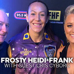 Frosty, Heidi and Frank with guest Cris Cyborg