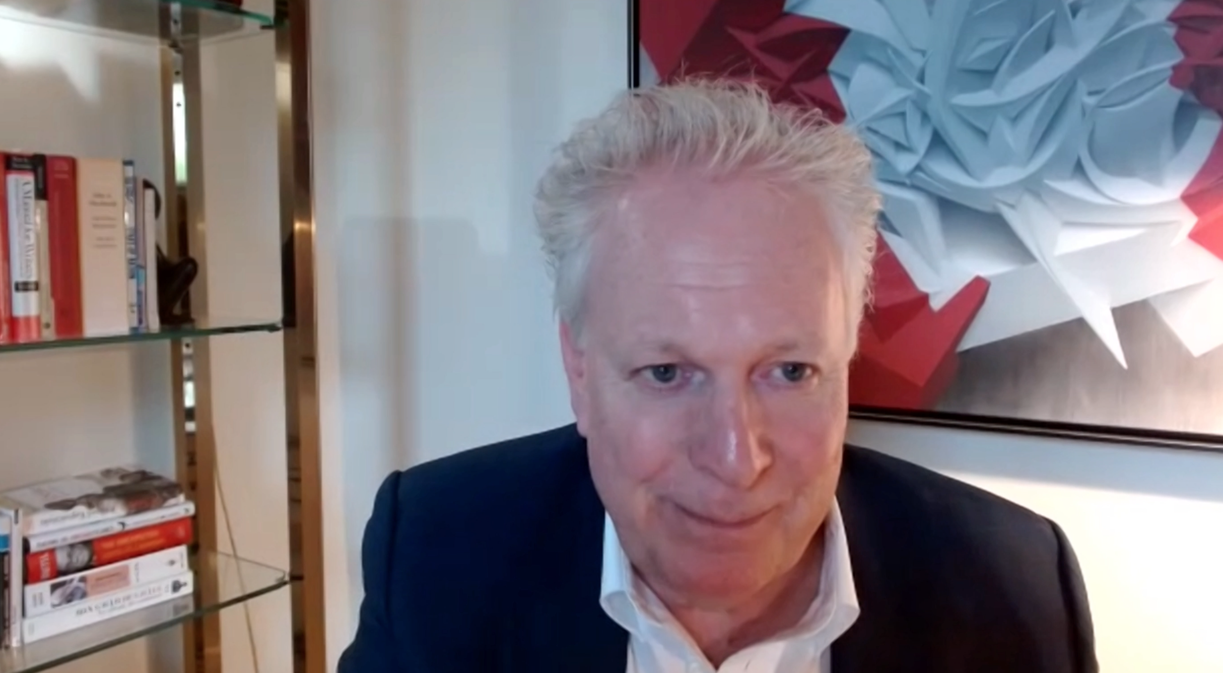 Glacier journalists in discussion with Jean Charest