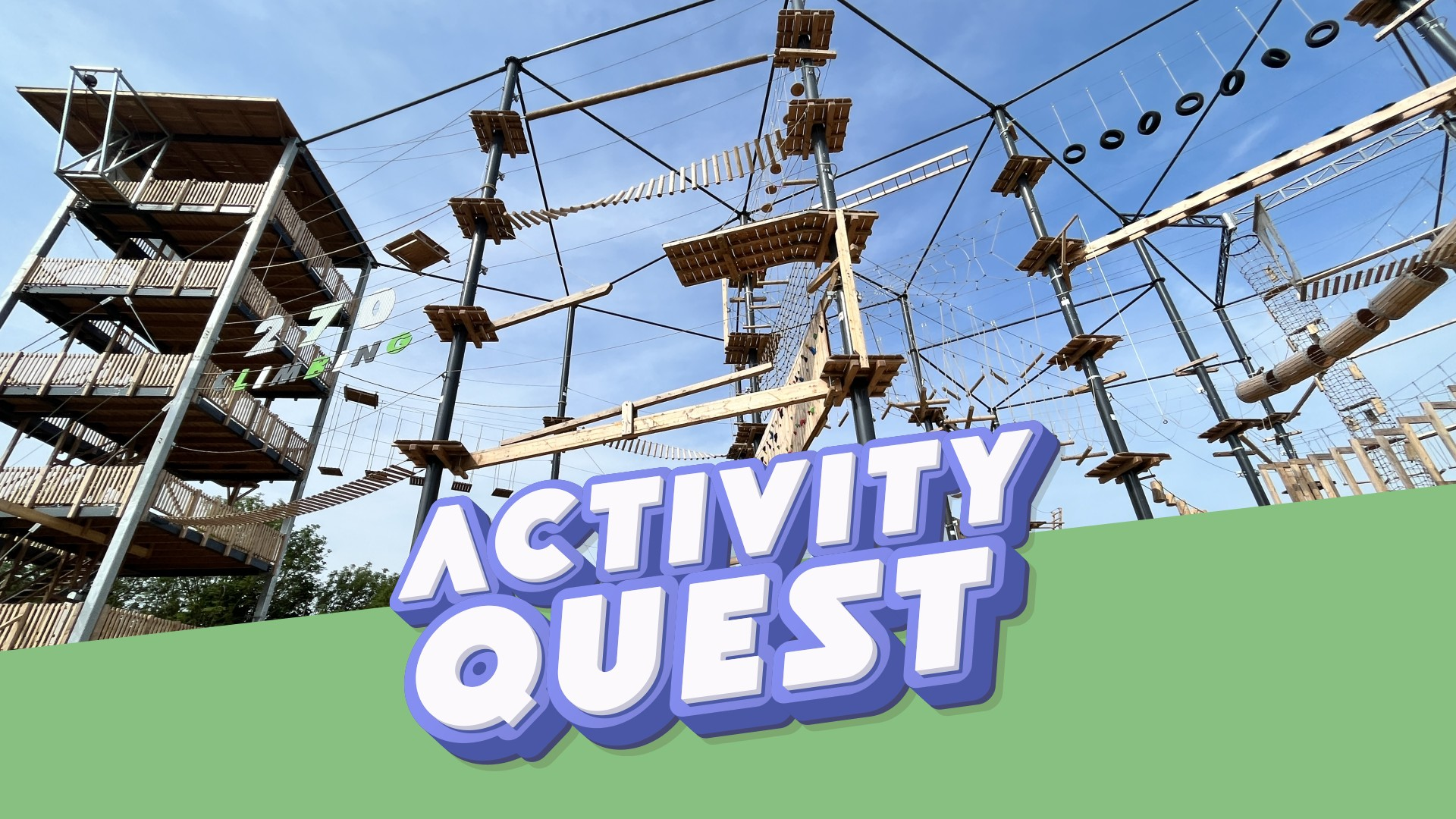 Free-falling 18 meters at one of Europe's tallest high-ropes courses