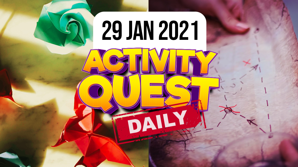 Origami and scavenger hunts