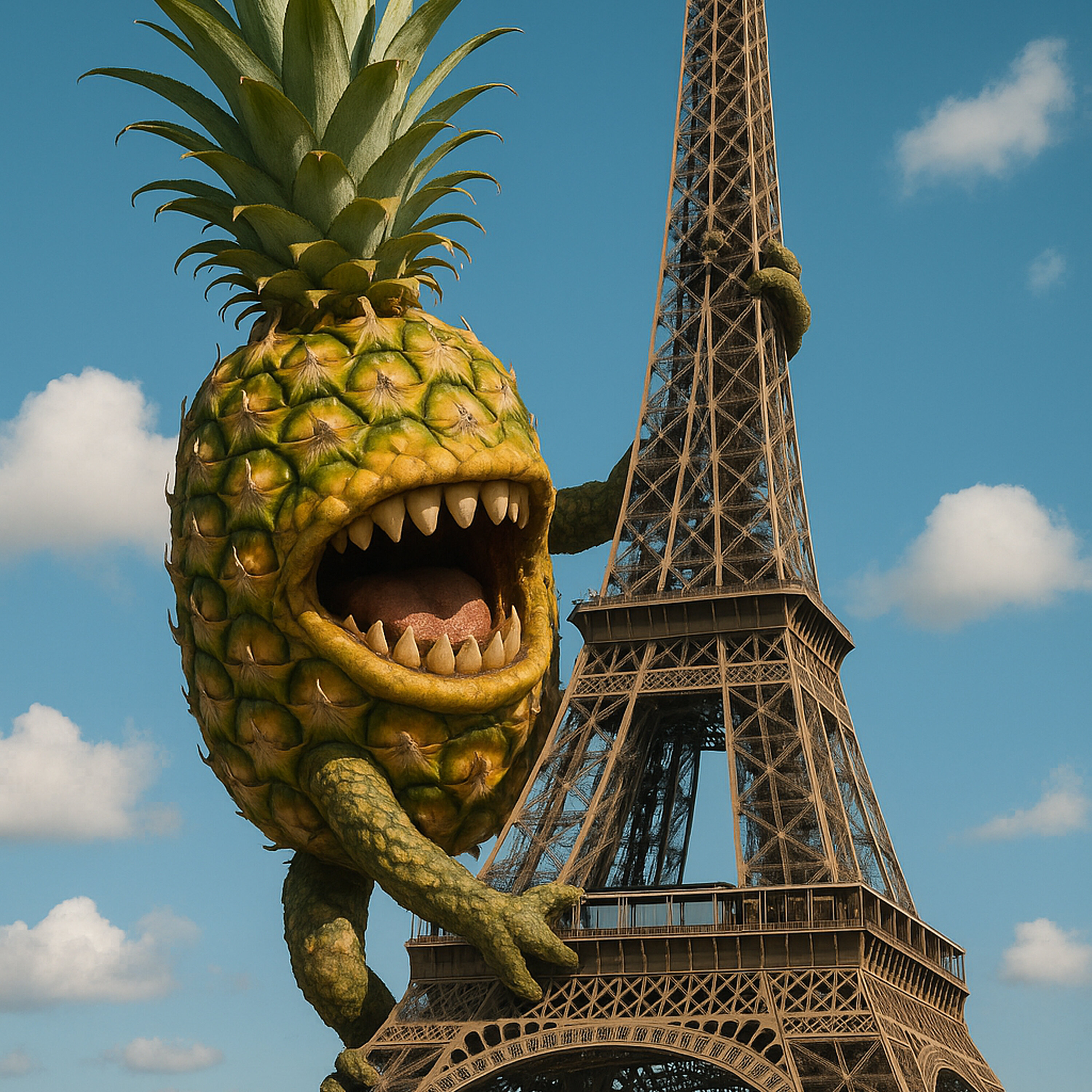 A Pineapple Eating a Baguette