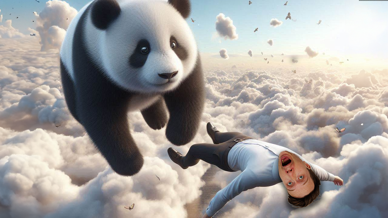 Panda who fell from the clouds