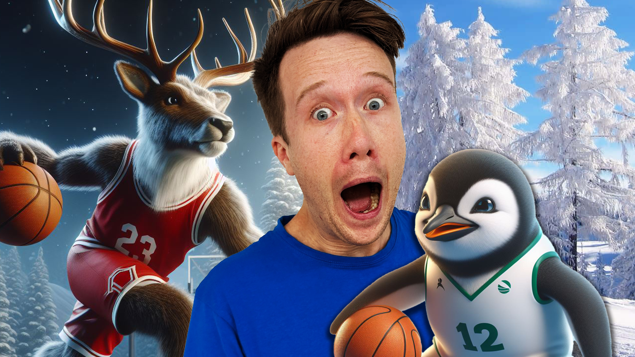 Penguins vs Reindeer Ice Basketball