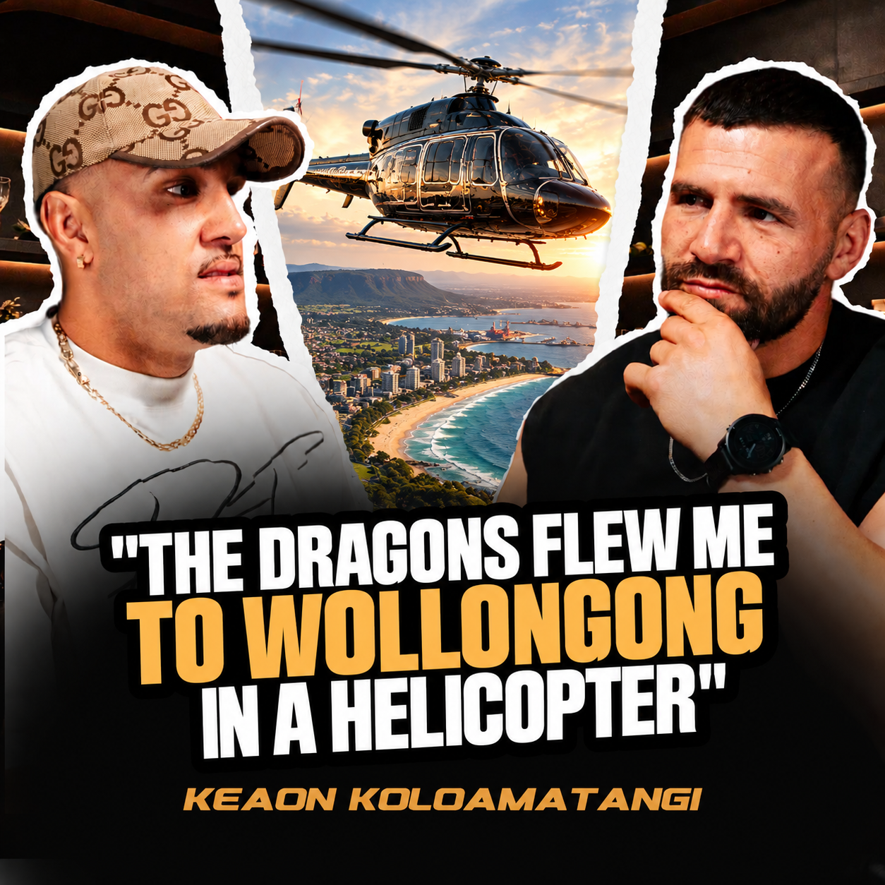 Keaon Koloamatangi’s Dragons Helicopter Ride 🚁
