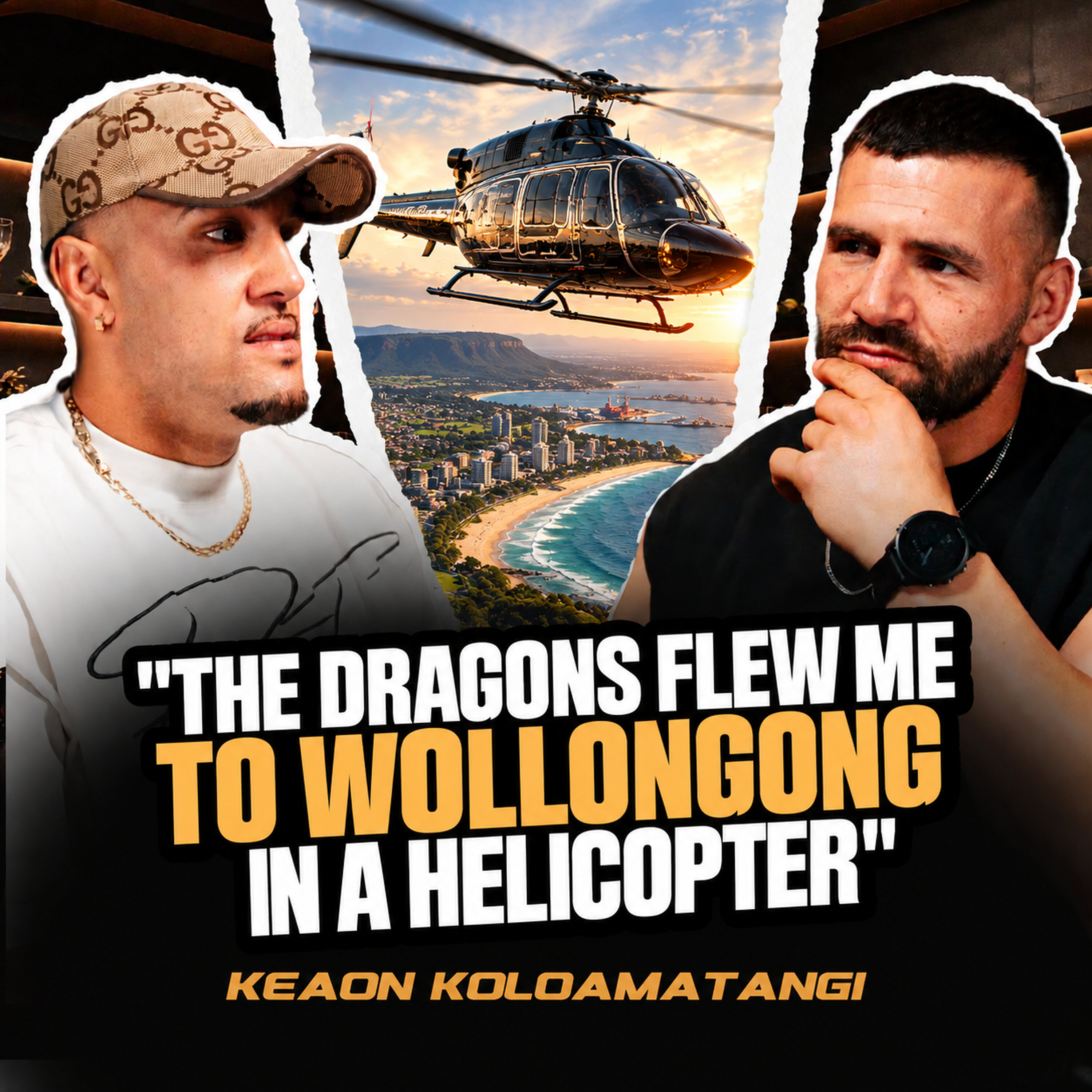 Keaon Koloamatangi’s Dragons Helicopter Ride 🚁