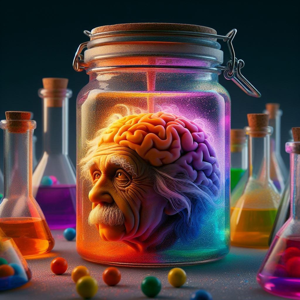 Reason 10- They stole Einstein's brain and put it in a jar