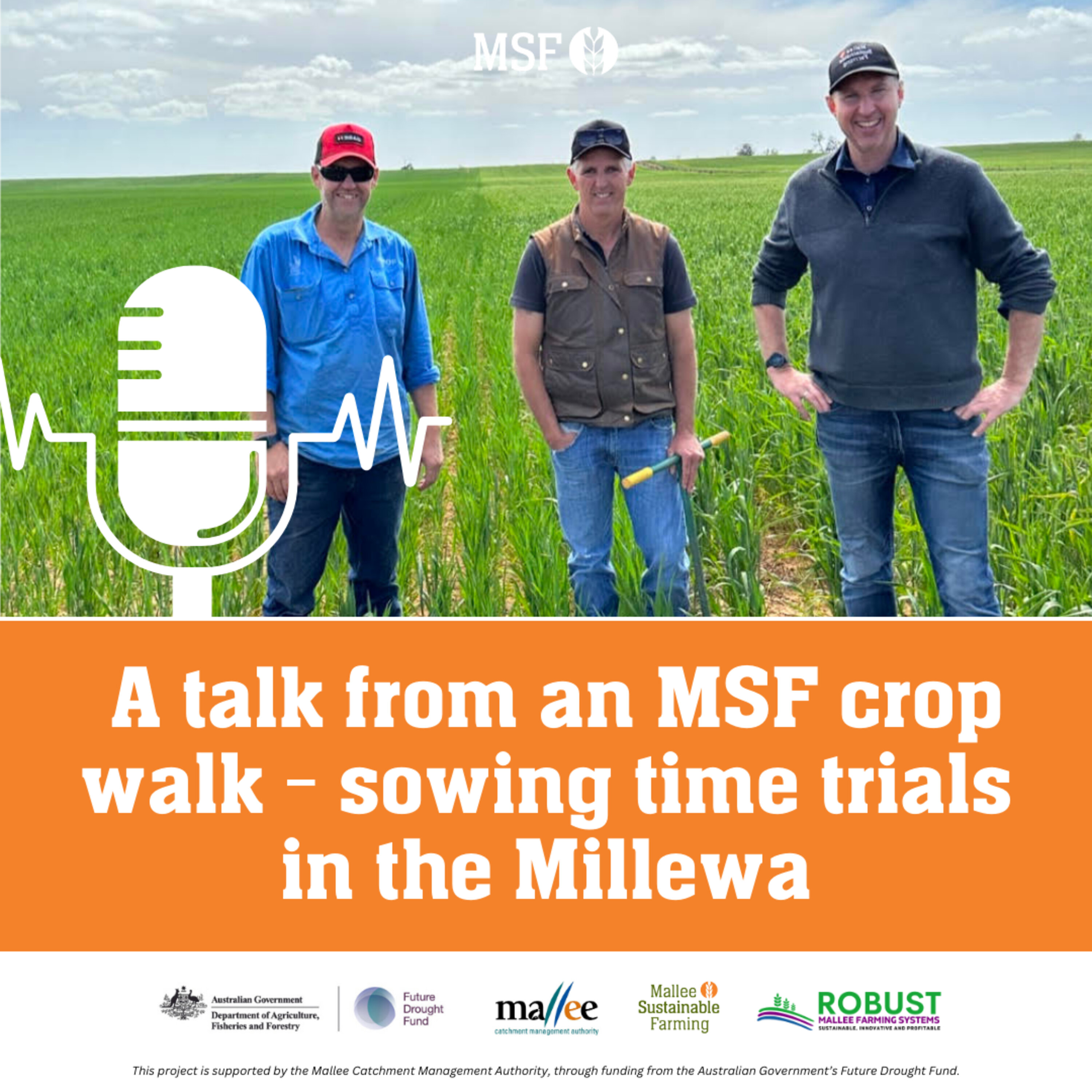 Anthony Rowe – A talk from an MSF crop walk: Sowing time and vari-rate trials in the Millewa.