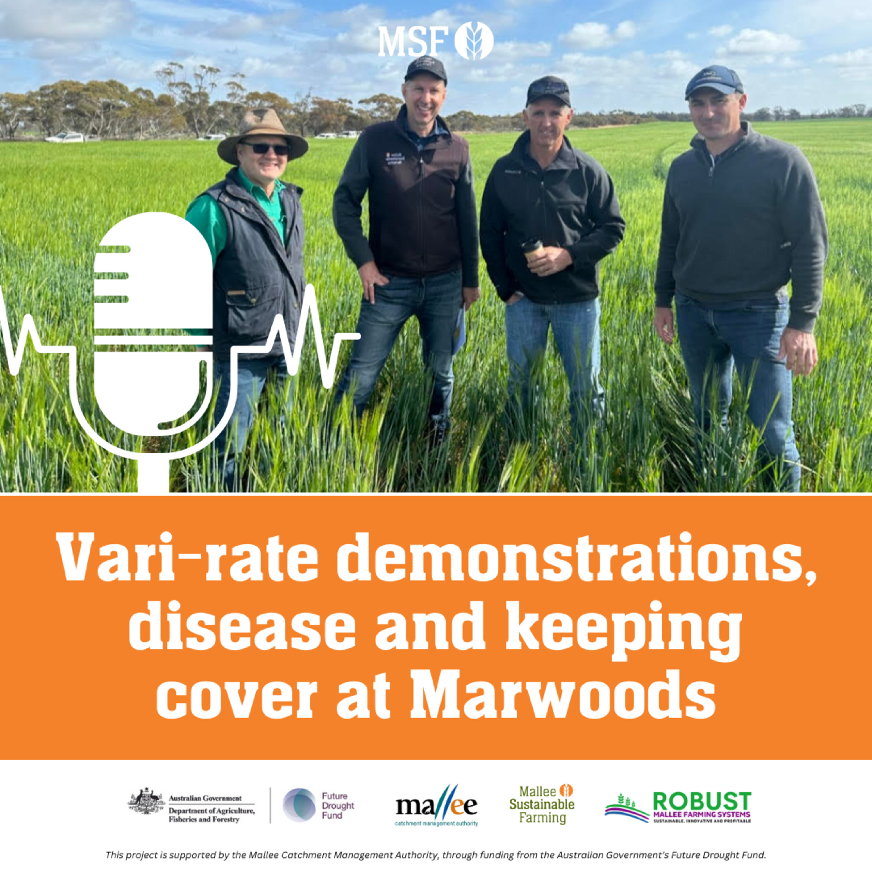 Andy Marwood – Vari-rate demos, disease and keeping cover at Carwarp