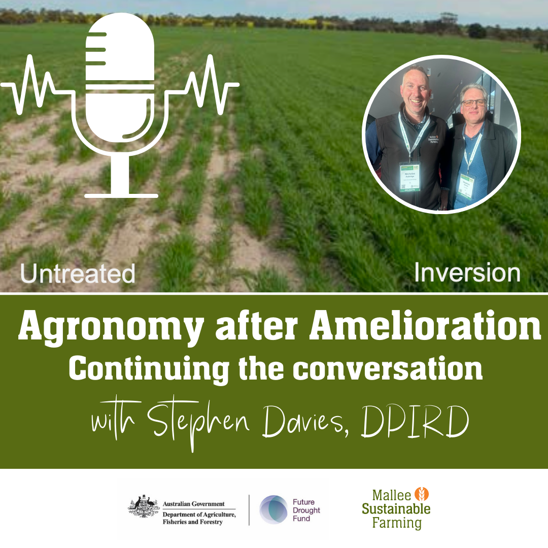 Agronomy after Amelioration - Continuing the Conversation with Stephen Davies