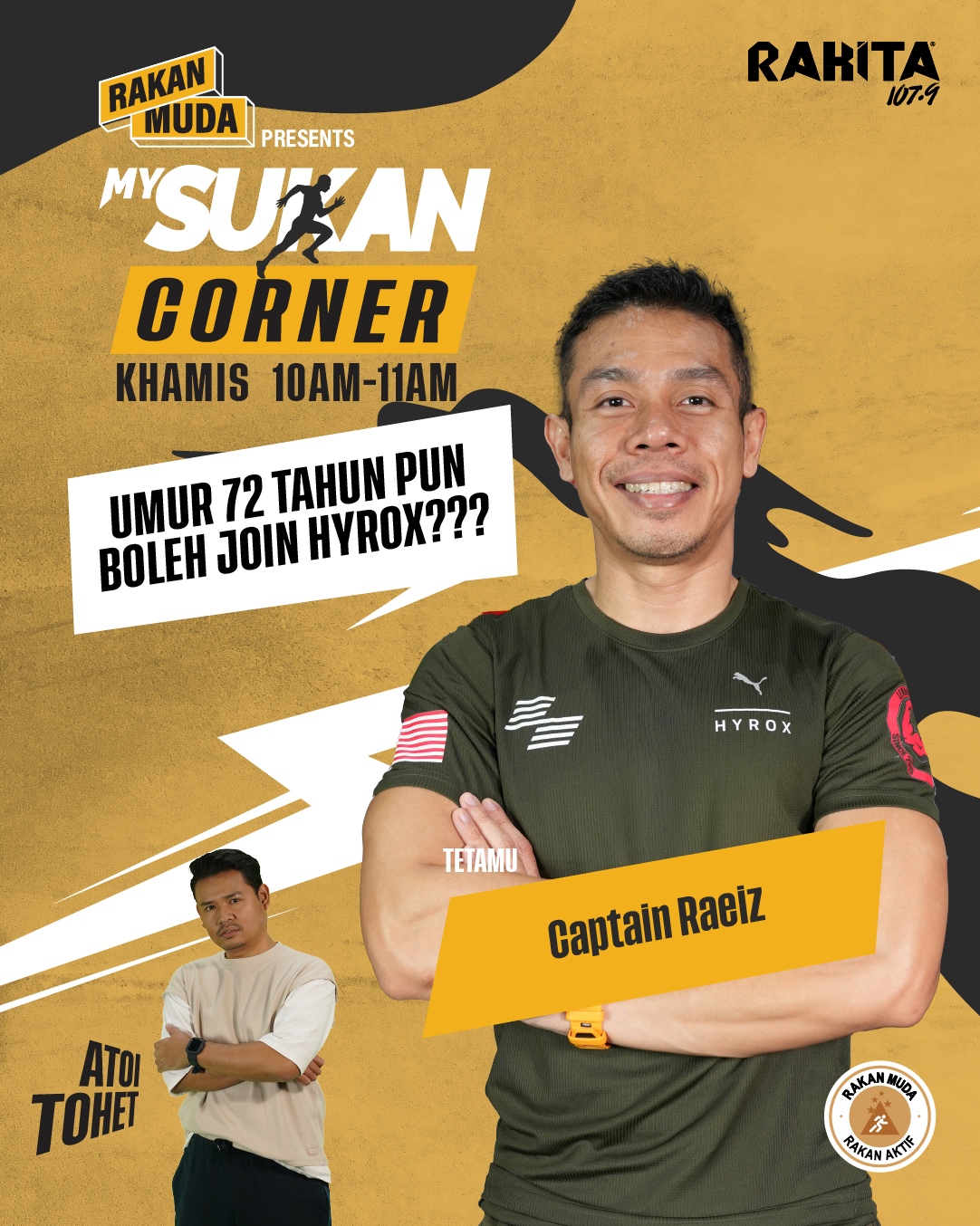 Captain Raeiz berpasangan dengan mak yang berumur 70 untuk Sukan Hyrox | MySukan Corner Ep. 7 (2025) episode artwork