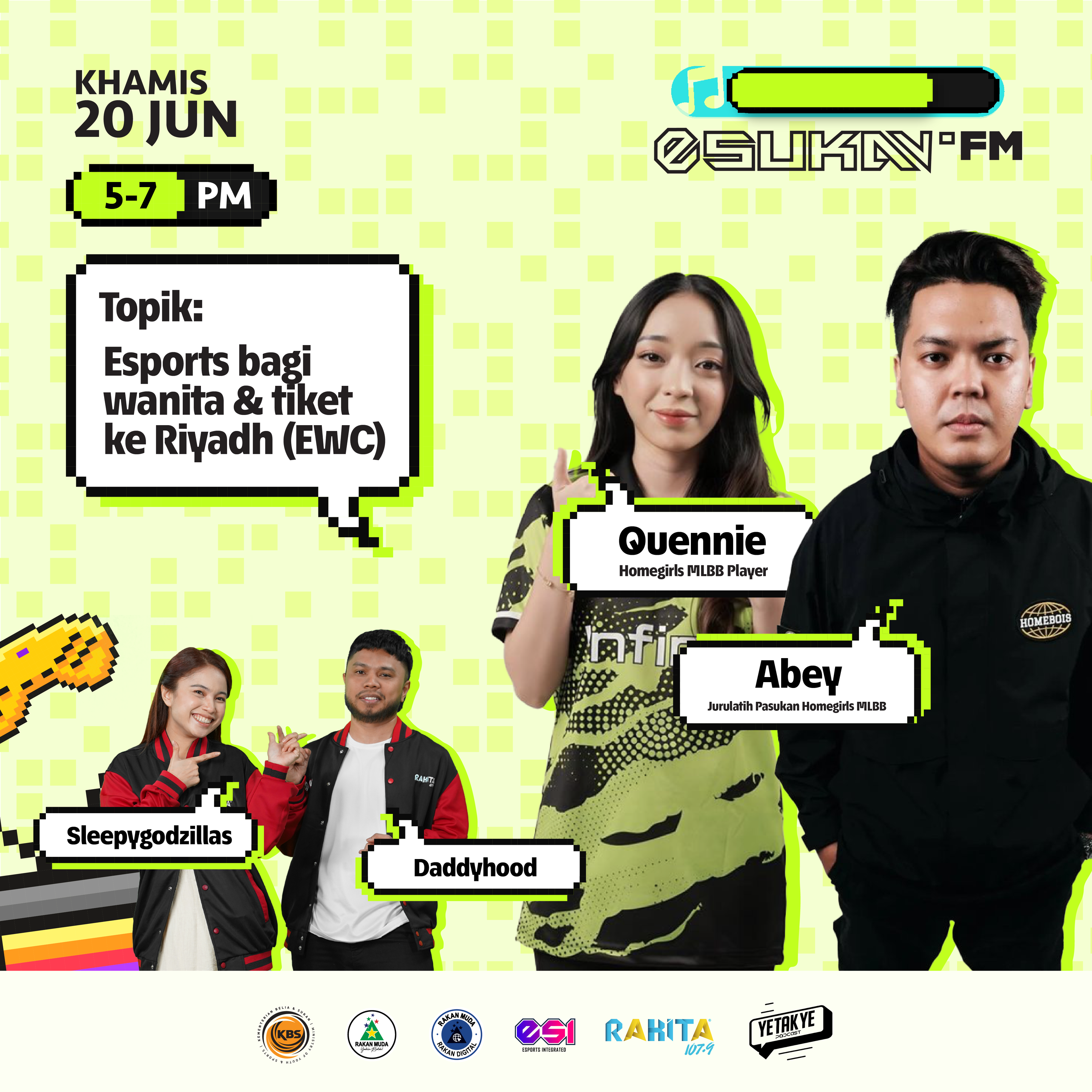 Esukan.fm S4 Ep. 7- Esports Bagi Wanita dan Tiket Ke Riyadh (EWC) episode artwork