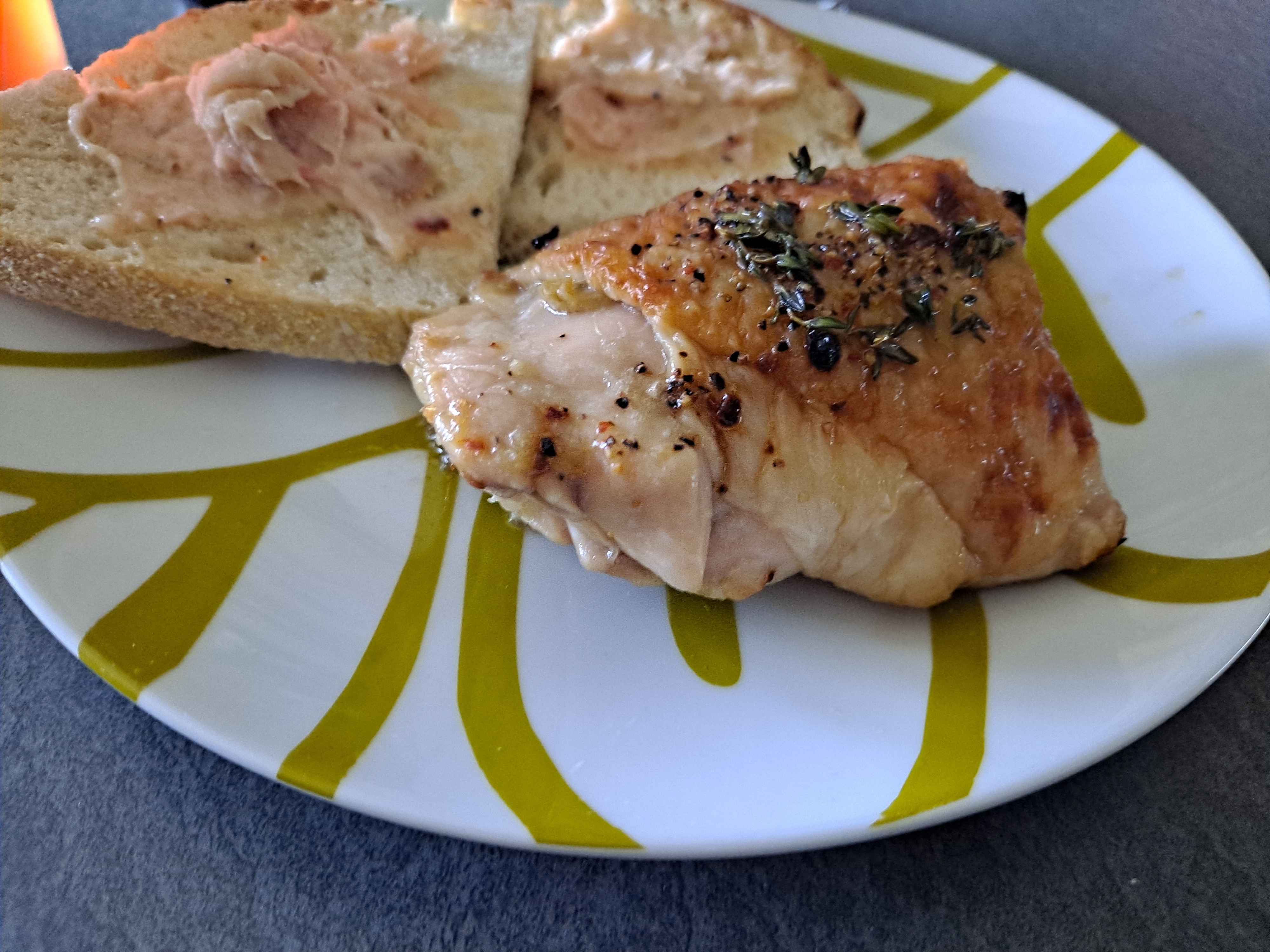 Chicken with Rhubarb Butter