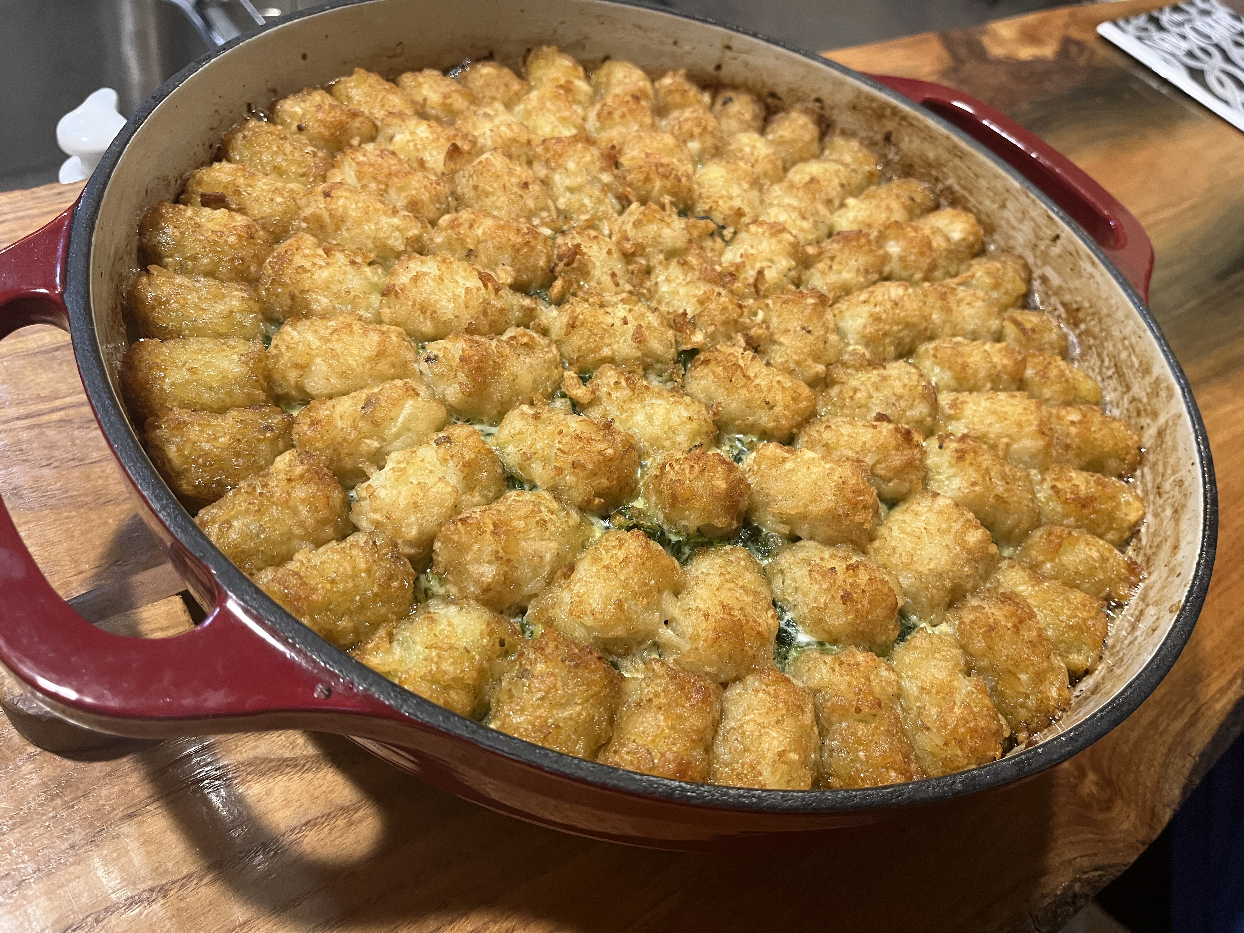 Tater-Tot Casserole w/Fat Tire Ale!