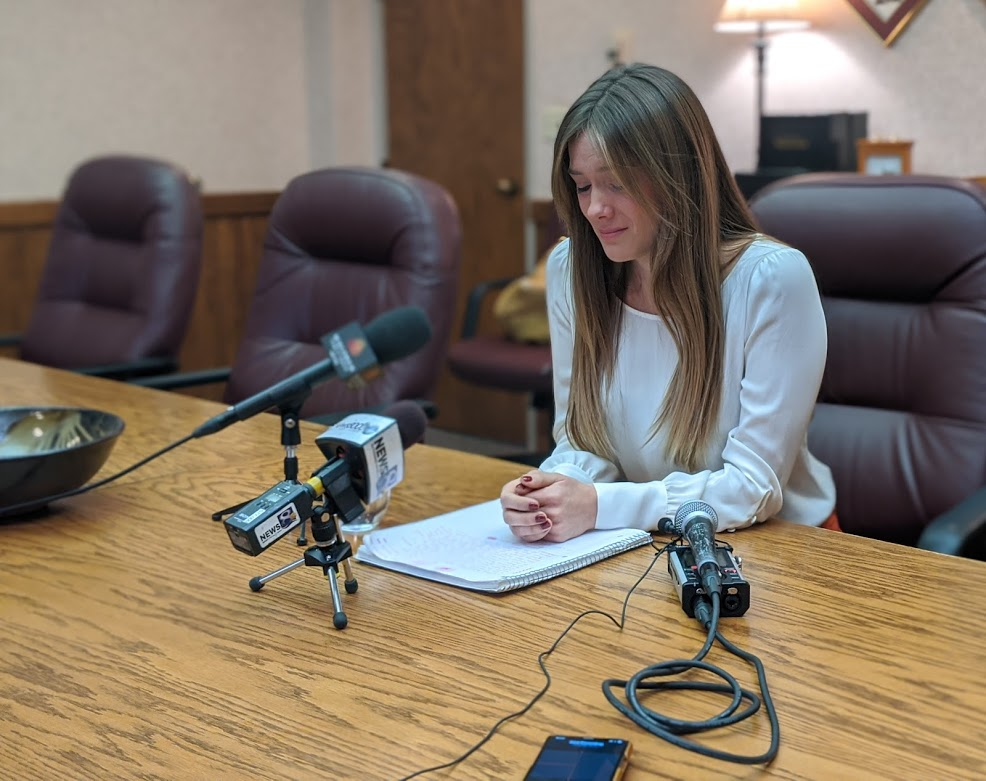 UW-L student Caycee Bean press conference