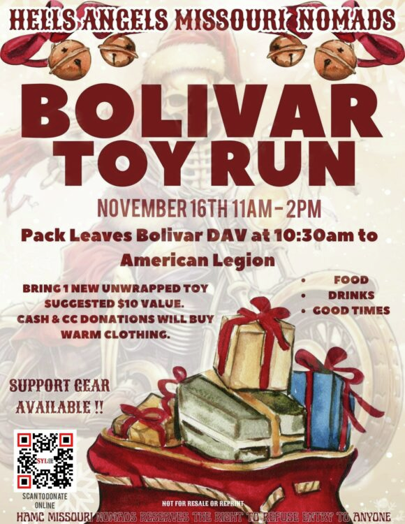 When is the Bolivar Toy Run happening?