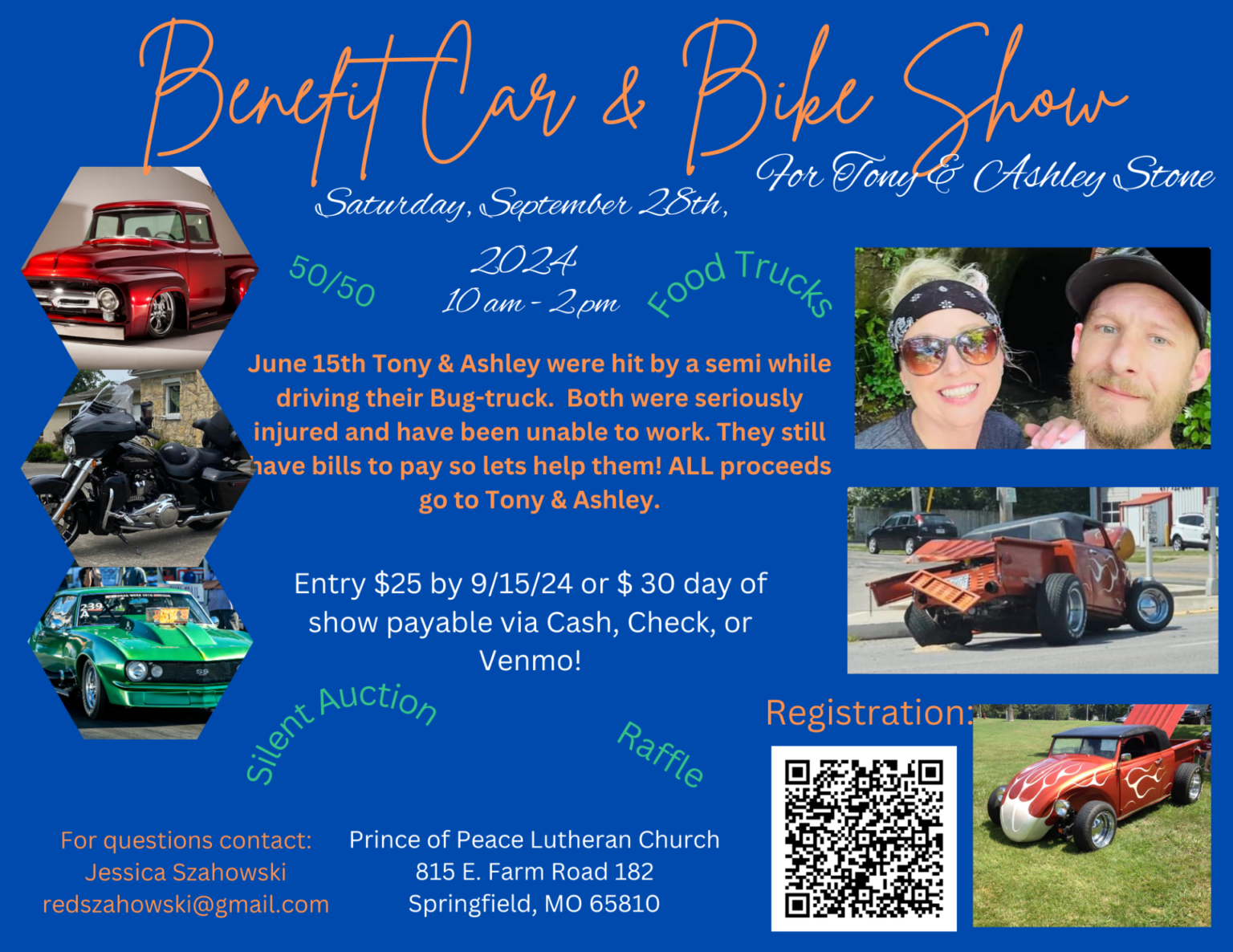 How can you help this weekend at a car and bike show?