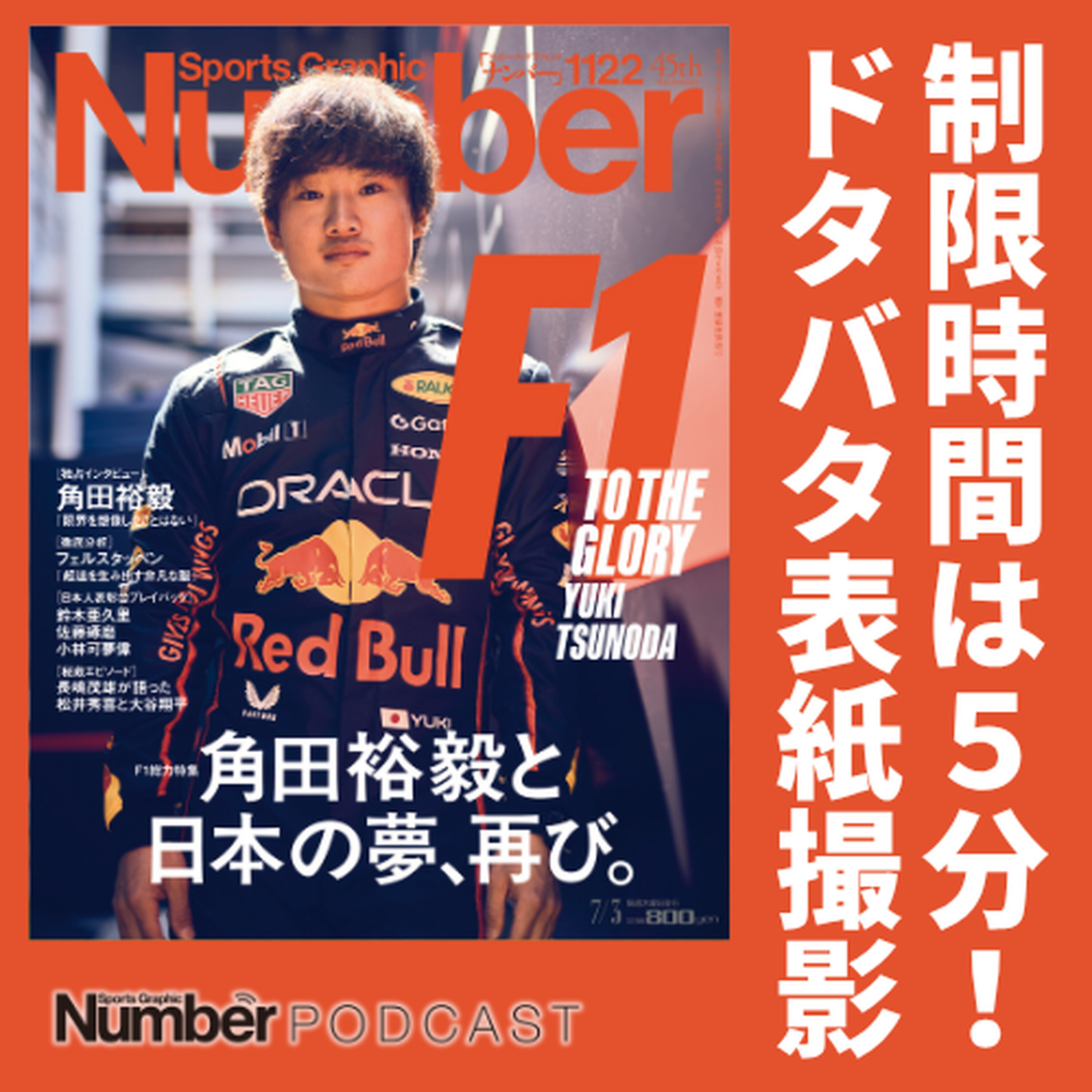 【大好評F1特集の裏側】もらった時間は5分弱!角田裕毅の表紙撮影ドタバタ舞台裏 episode artwork