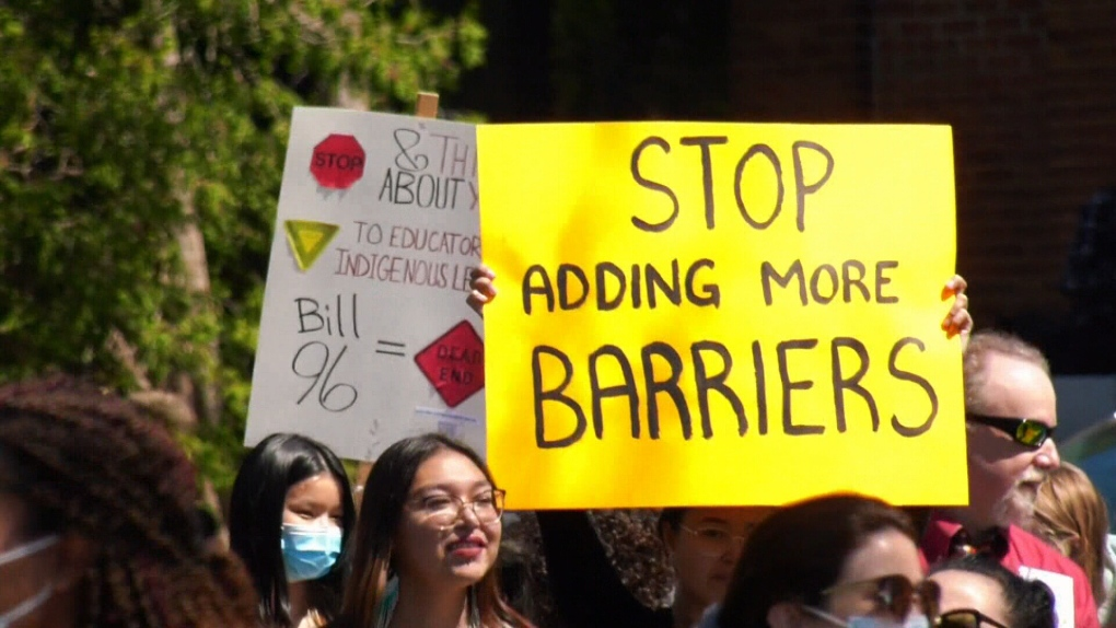 How did the Bill 96 protest go?