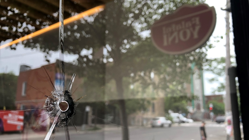 Another Jewish business in Montreal has been targeted by a projectile