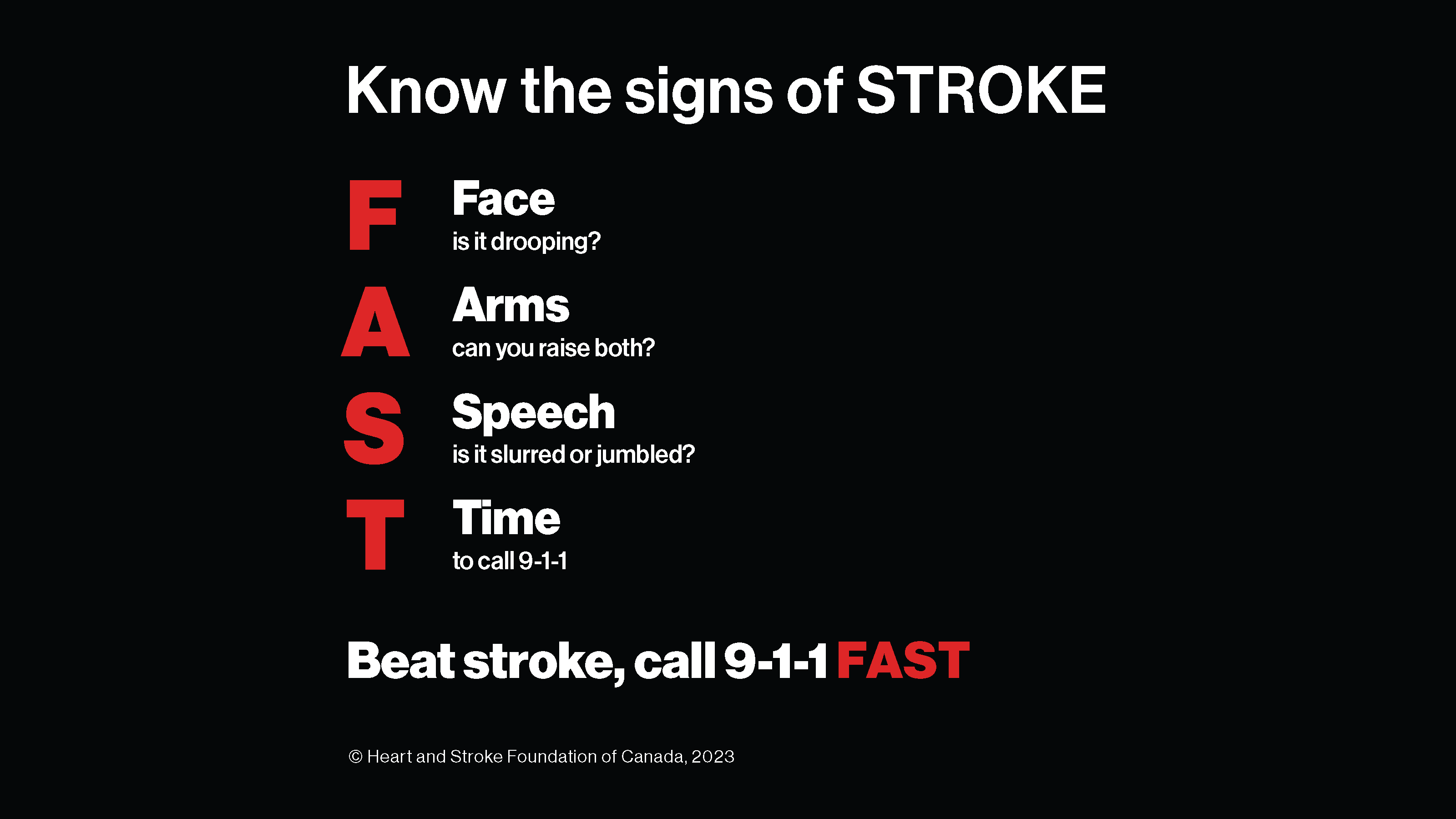 How to recognize the signs of a stroke