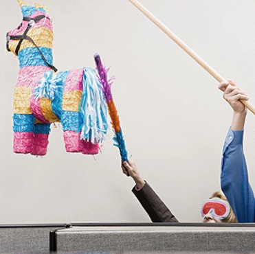 What a Way to End The Short Work Week With a Qdoba Pinata Party!
