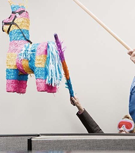 Candice Is The Office Hero For Winning A QDOBA Pinata Party!