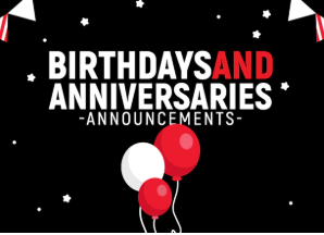 Birthdays and Anniversaries April 14