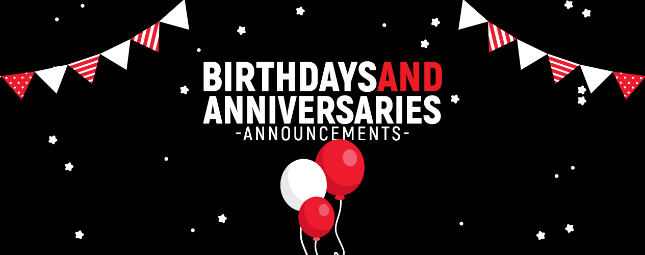 Birthdays and Anniversaries September 15